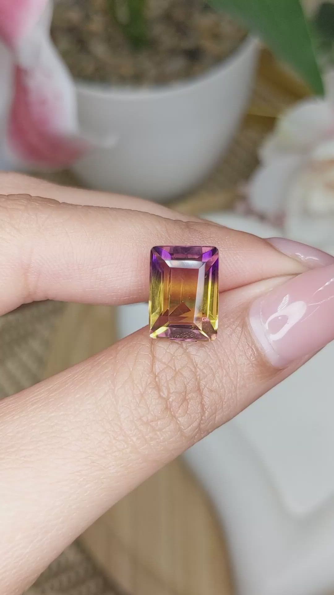 6.88 Ct. Bi Color Ametrine from Brazil Size Video