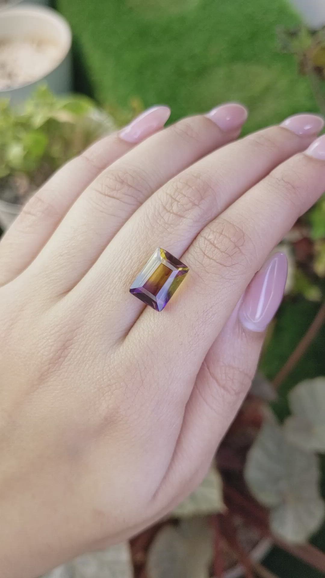 6.88 Ct. Bi Color Ametrine from Brazil Size Video