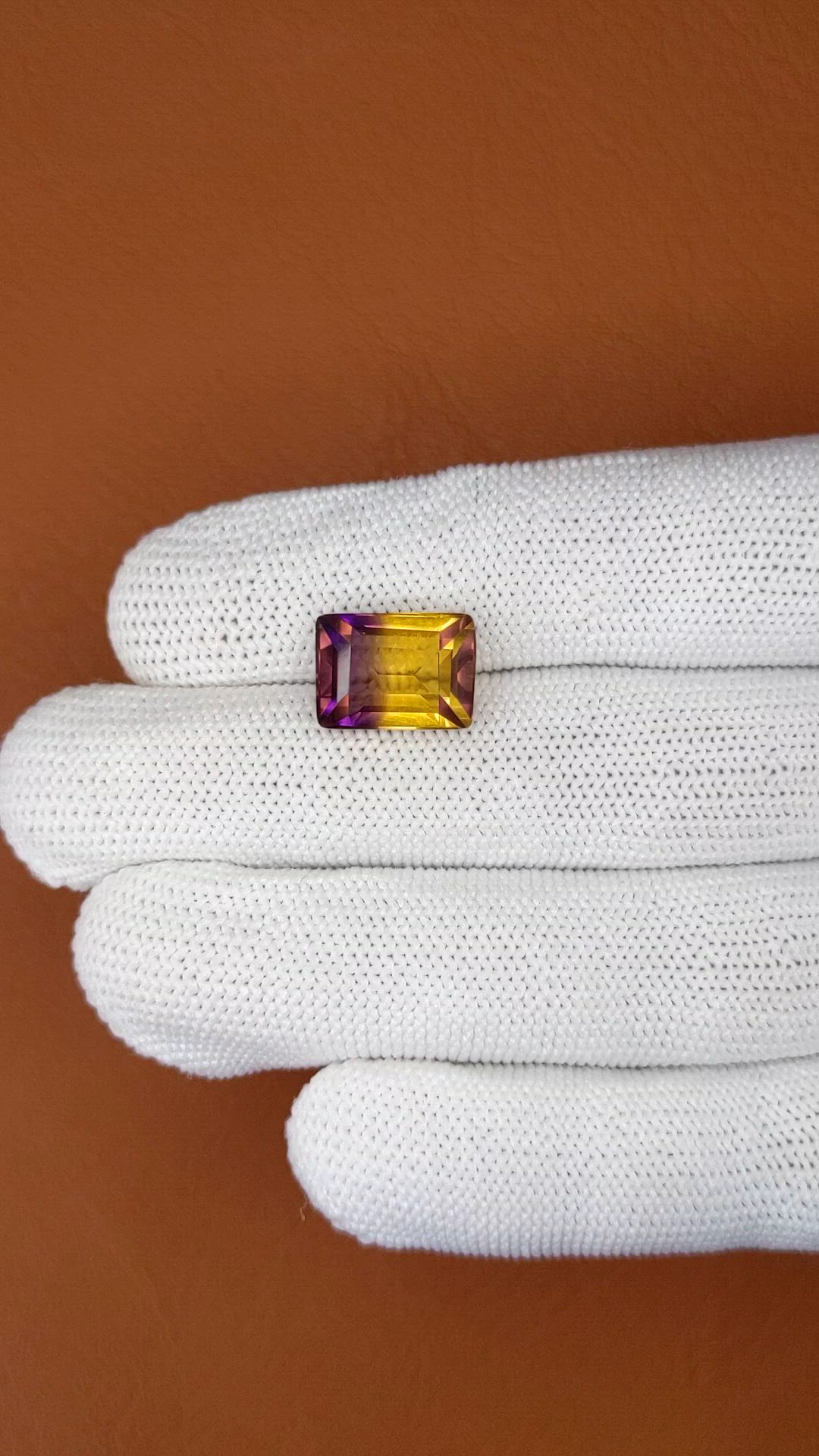 6.88 Ct. Bi Color Ametrine from Brazil Size Video