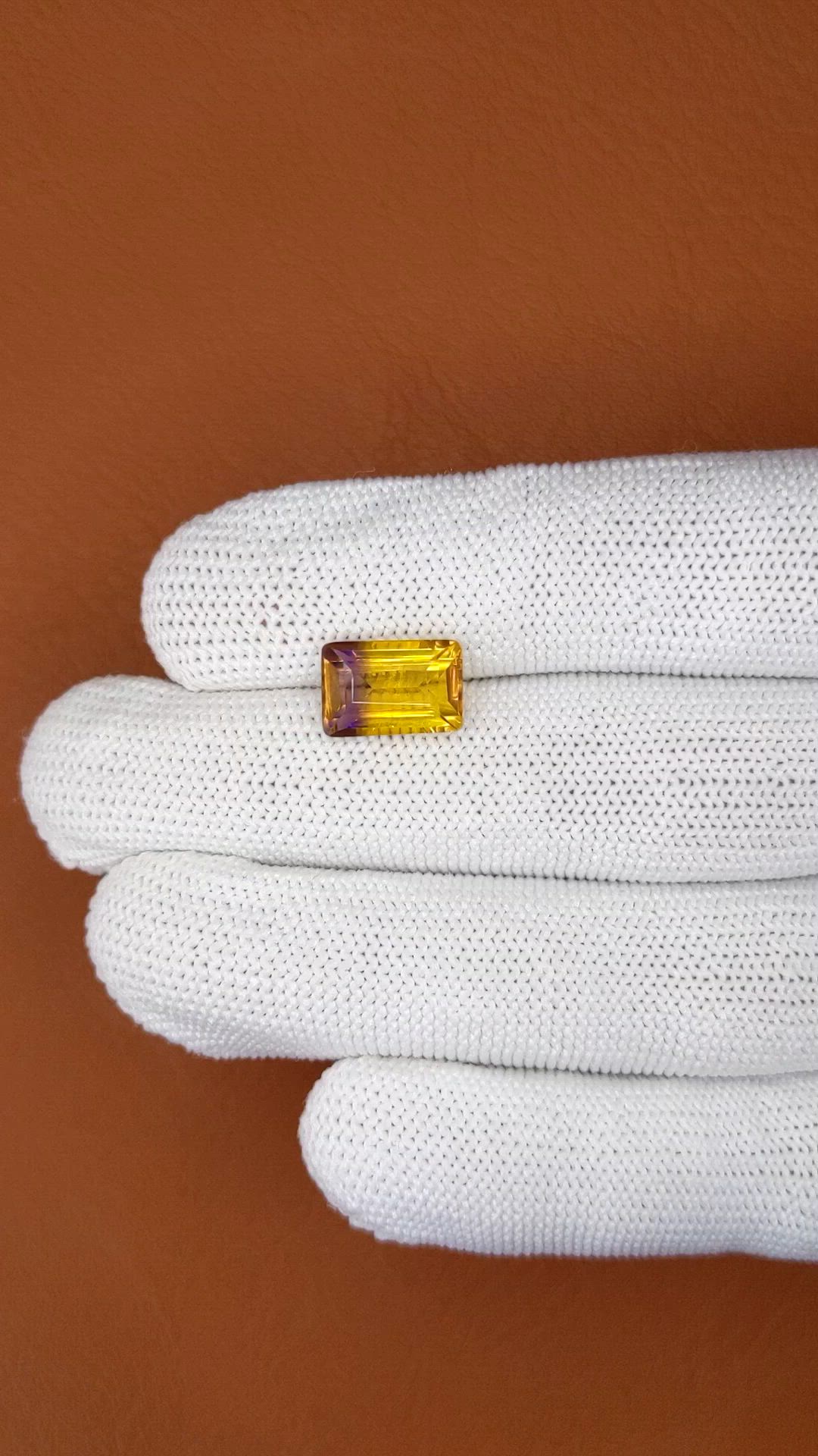 4.20 Ct. Bi Color Ametrine from Brazil Size Video