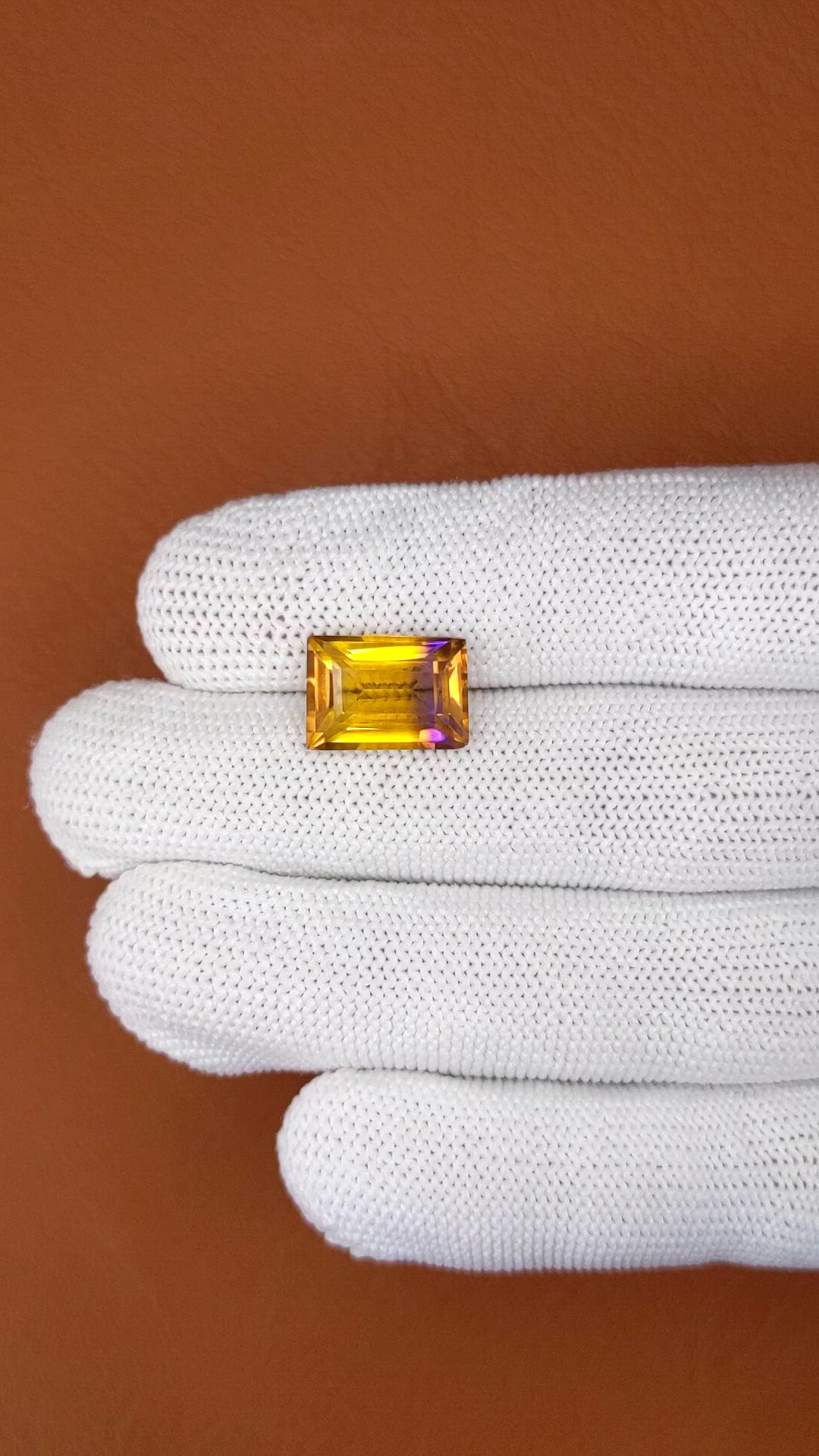 5.59 Ct. Bi Color Ametrine from Brazil Size Video