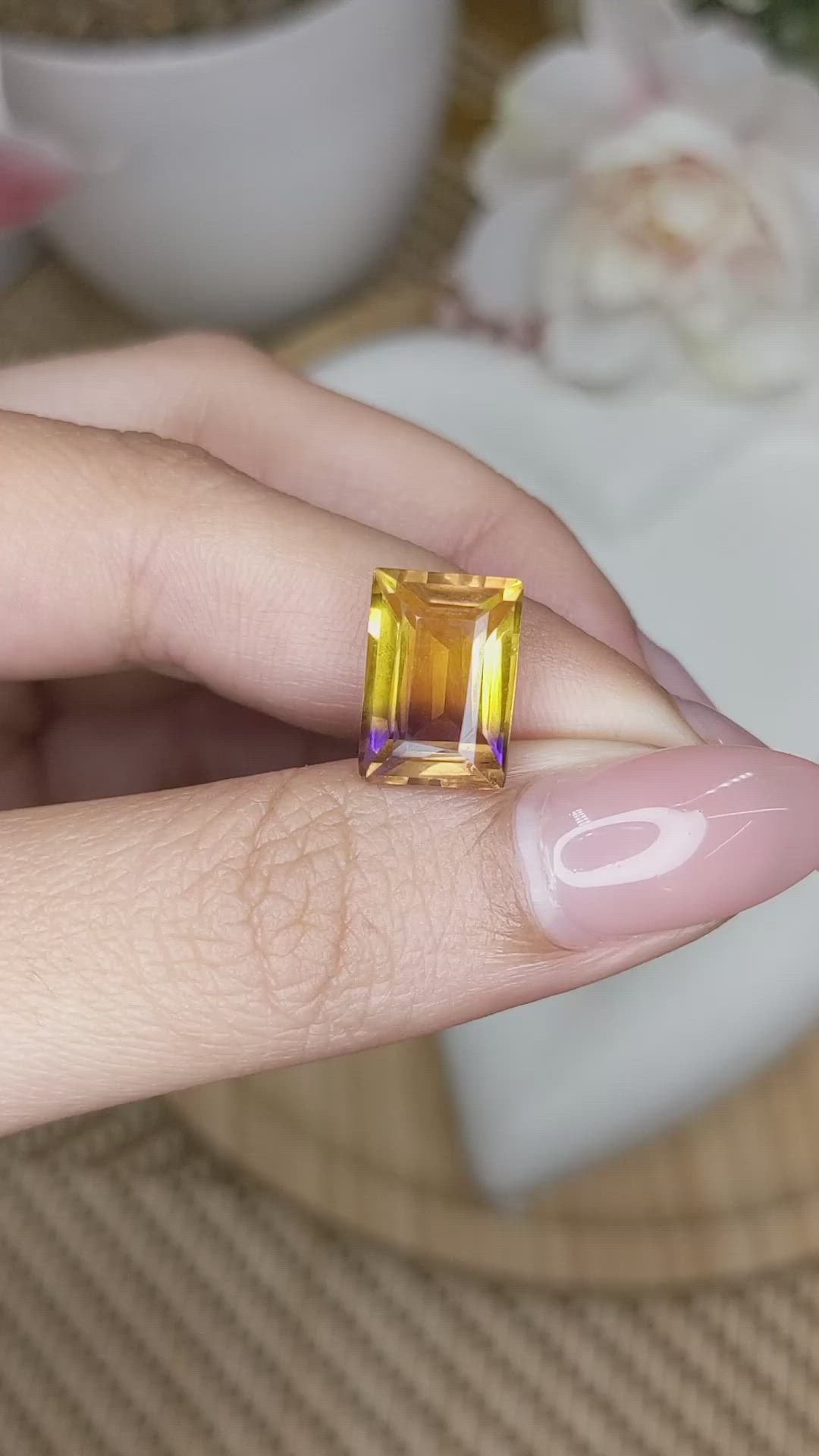 5.59 Ct. Bi Color Ametrine from Brazil Size Video