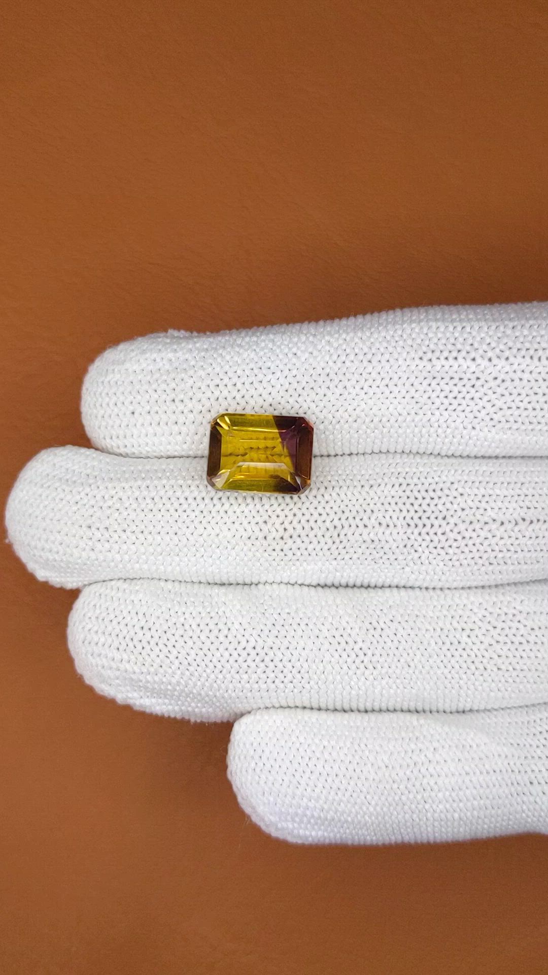 7.45 Ct. Bi Color Ametrine from Brazil Size Video