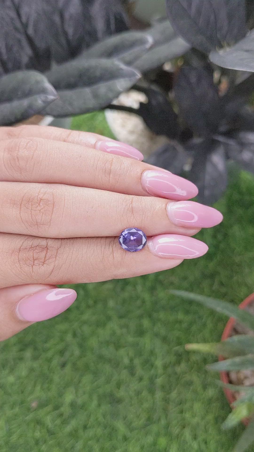 1.38 Ct. Bluish Purple Spinel from Ceylon (Sri Lanka) Size Video