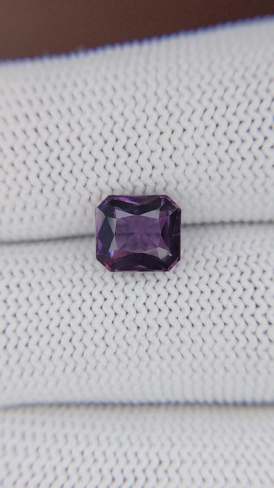 2.69 Ct. Purple Spinel from Ceylon (Sri Lanka) Size Video