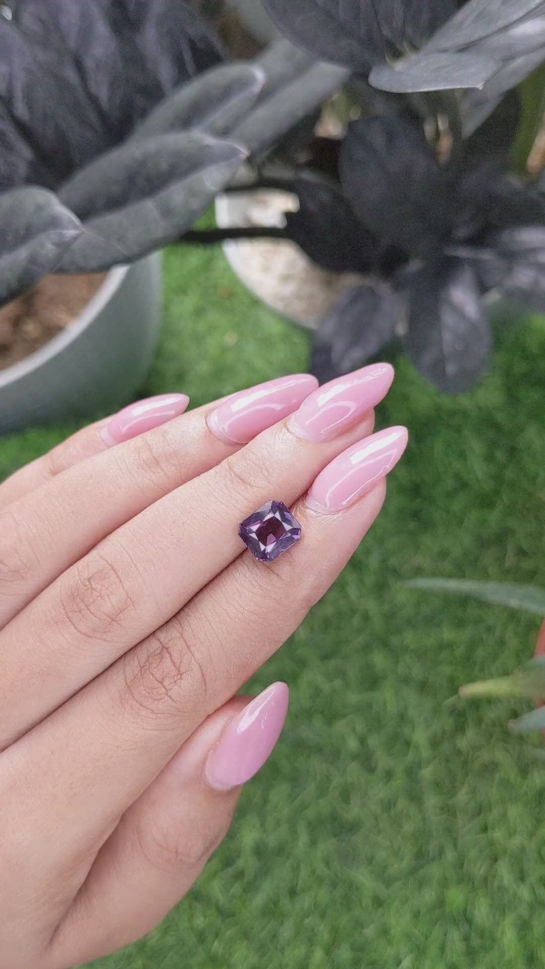 2.69 Ct. Purple Spinel from Ceylon (Sri Lanka) Size Video