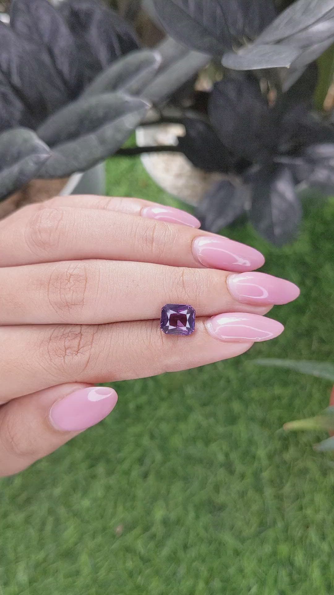 2.69 Ct. Purple Spinel from Ceylon (Sri Lanka) Size Video
