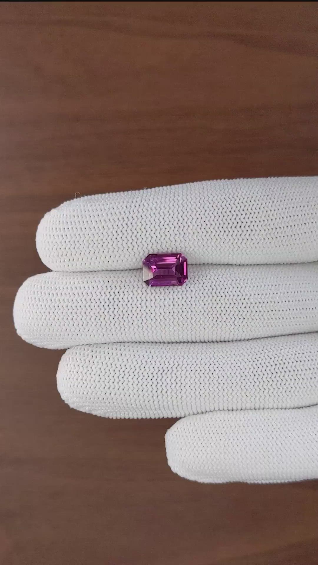 3.54 Ct. Pinkish Purple Garnet from Ceylon (Sri Lanka) Size Video