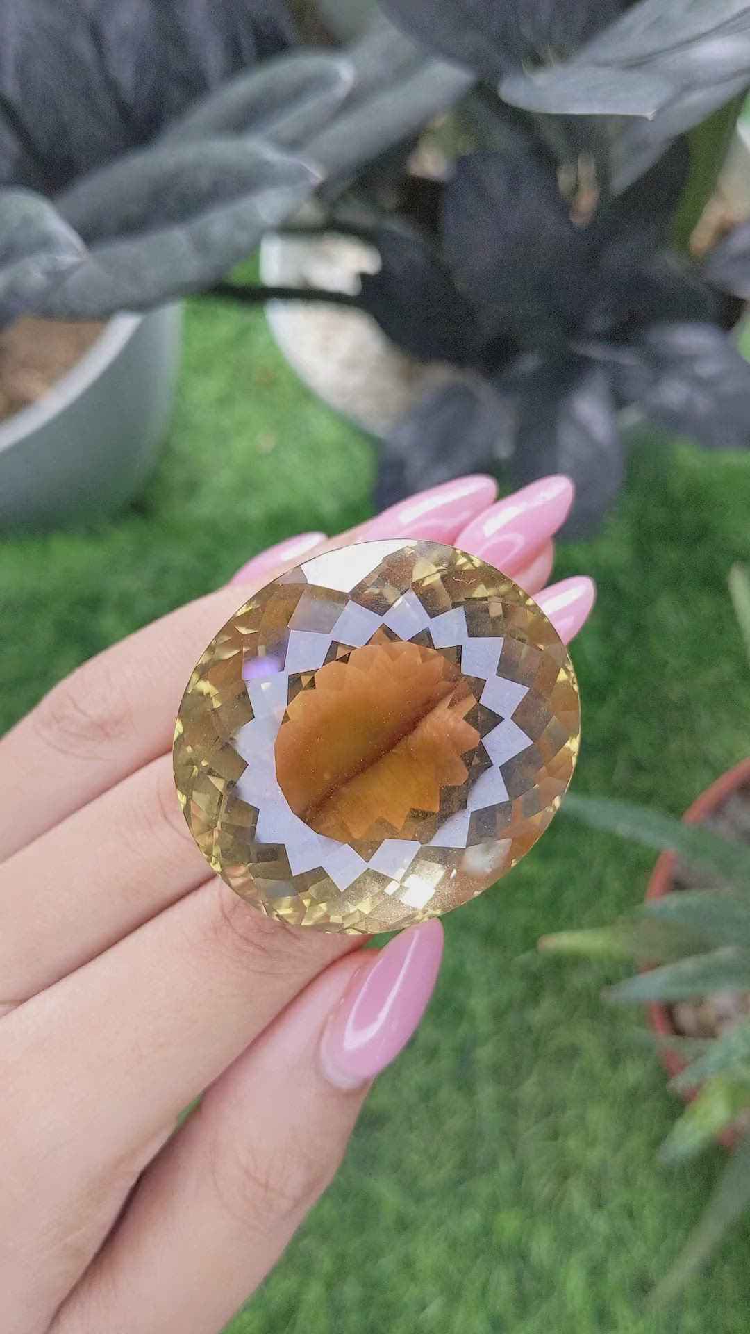 223.10 Ct. Golden Citrine from Ceylon (Sri Lanka) Size Video