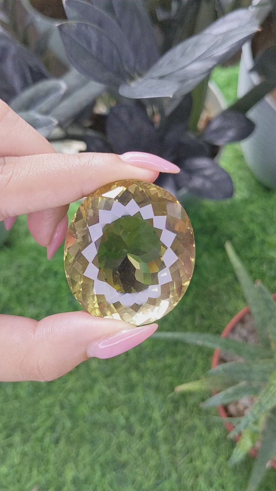 223.10 Ct. Golden Citrine from Ceylon (Sri Lanka) Size Video