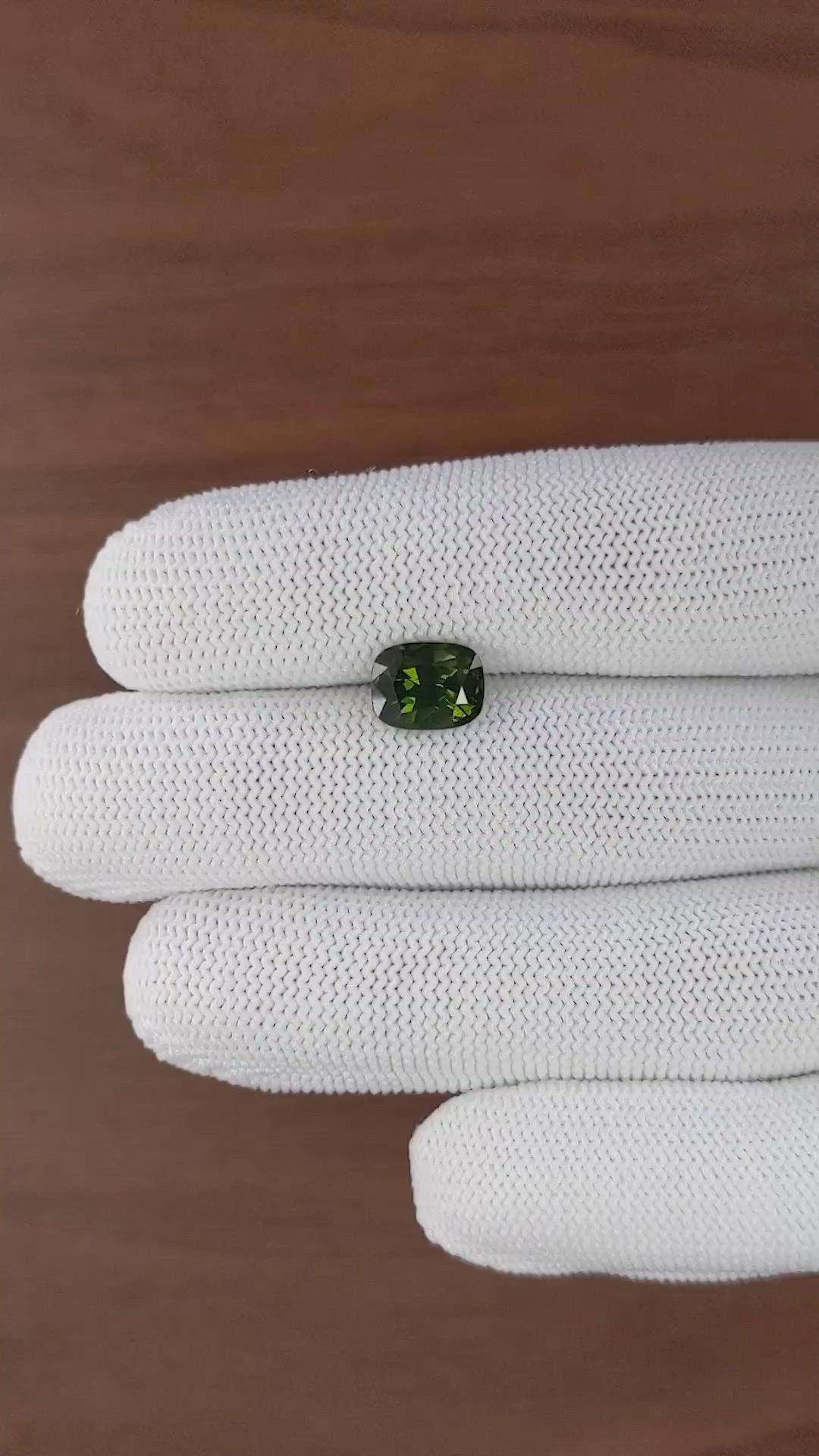 2.96 Ct. Green Zircon from Ceylon (Sri Lanka) Size Video