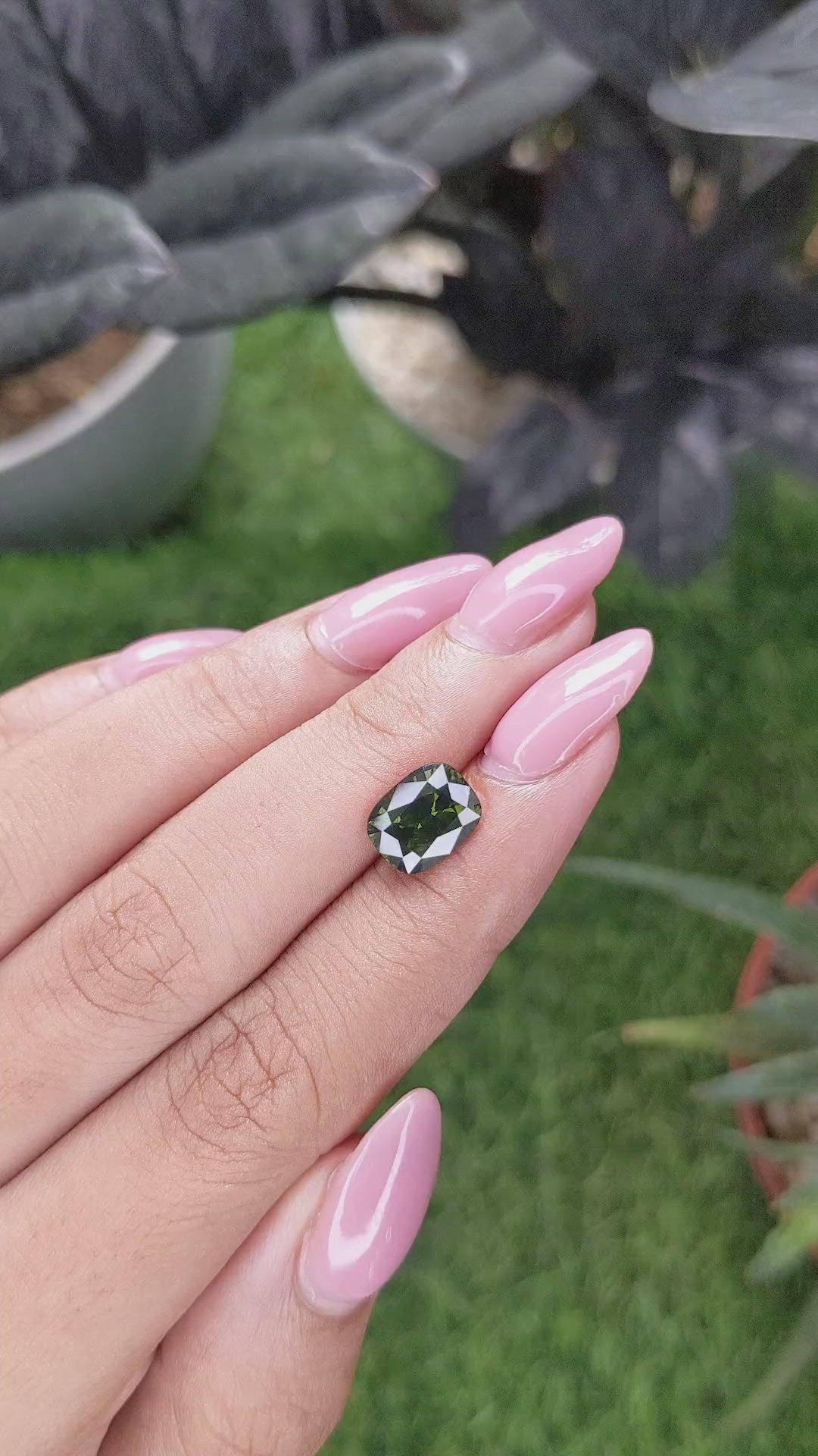 2.96 Ct. Green Zircon from Ceylon (Sri Lanka) Size Video