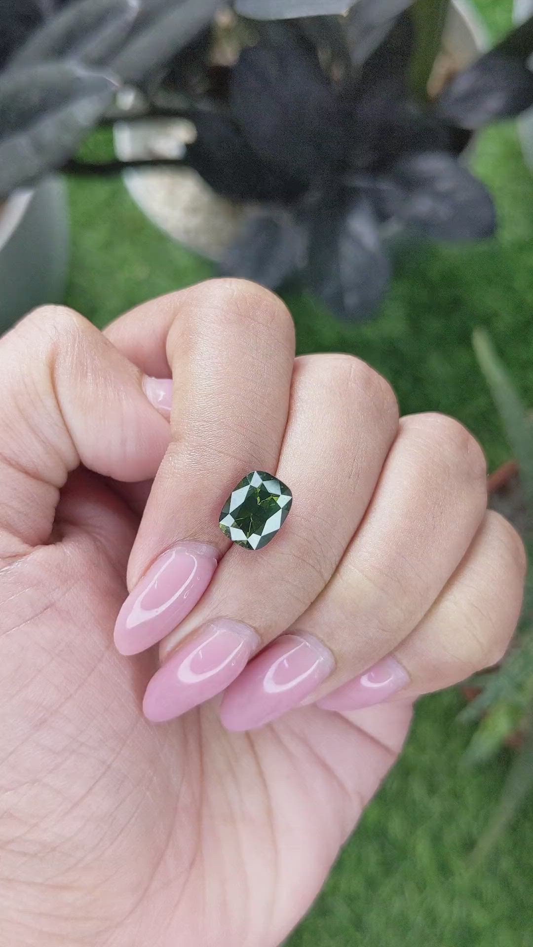 2.96 Ct. Green Zircon from Ceylon (Sri Lanka) Size Video
