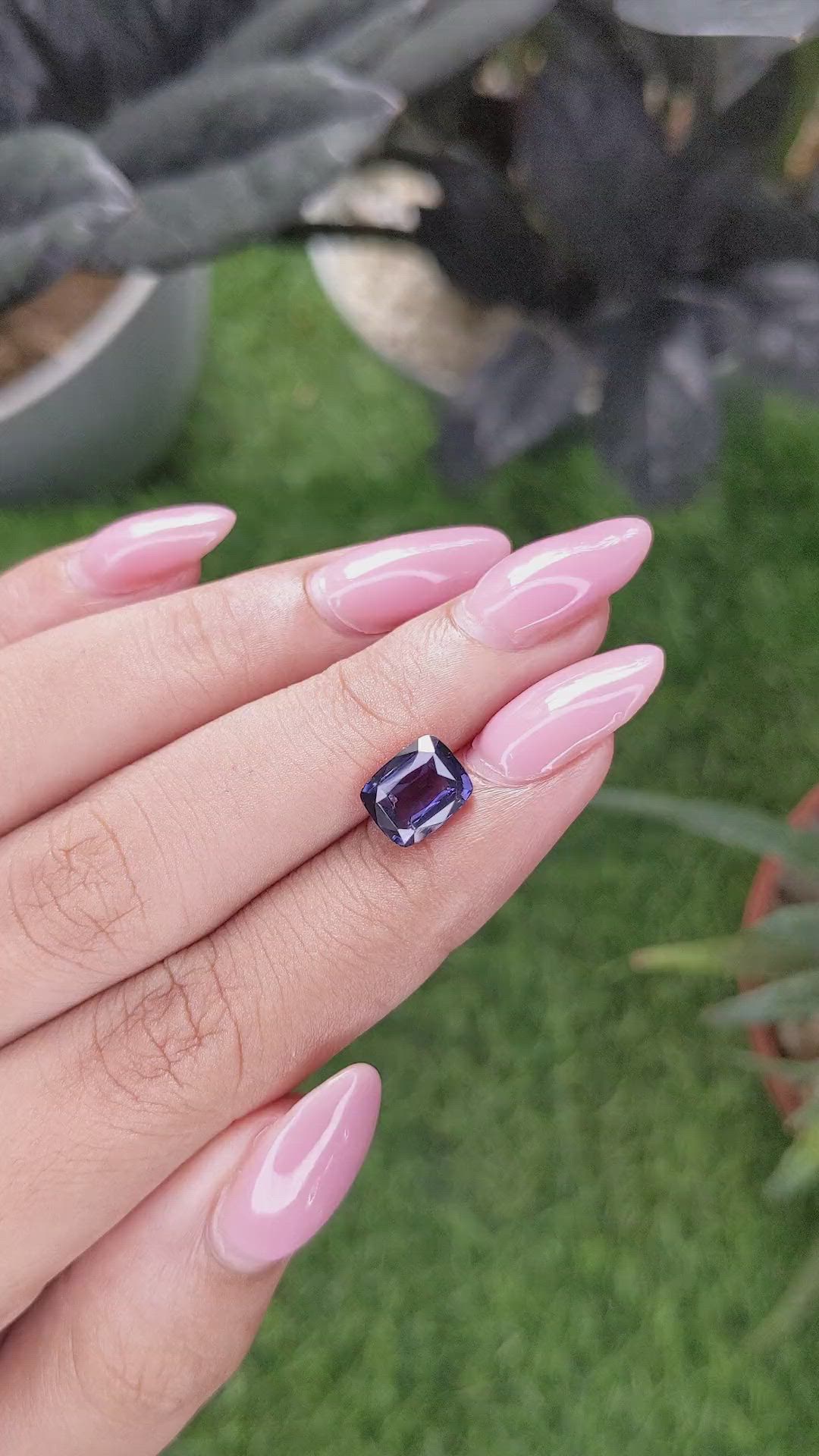2.28 Ct. Bluish Purple Spinel from Ceylon (Sri Lanka) Size Video