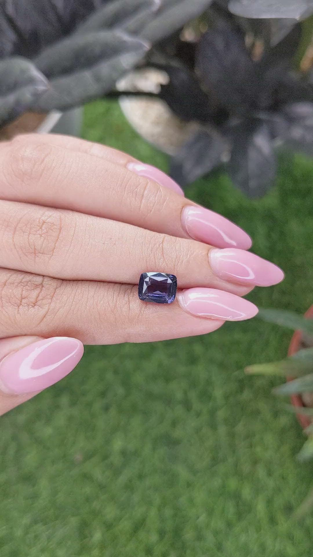 2.28 Ct. Bluish Purple Spinel from Ceylon (Sri Lanka) Size Video
