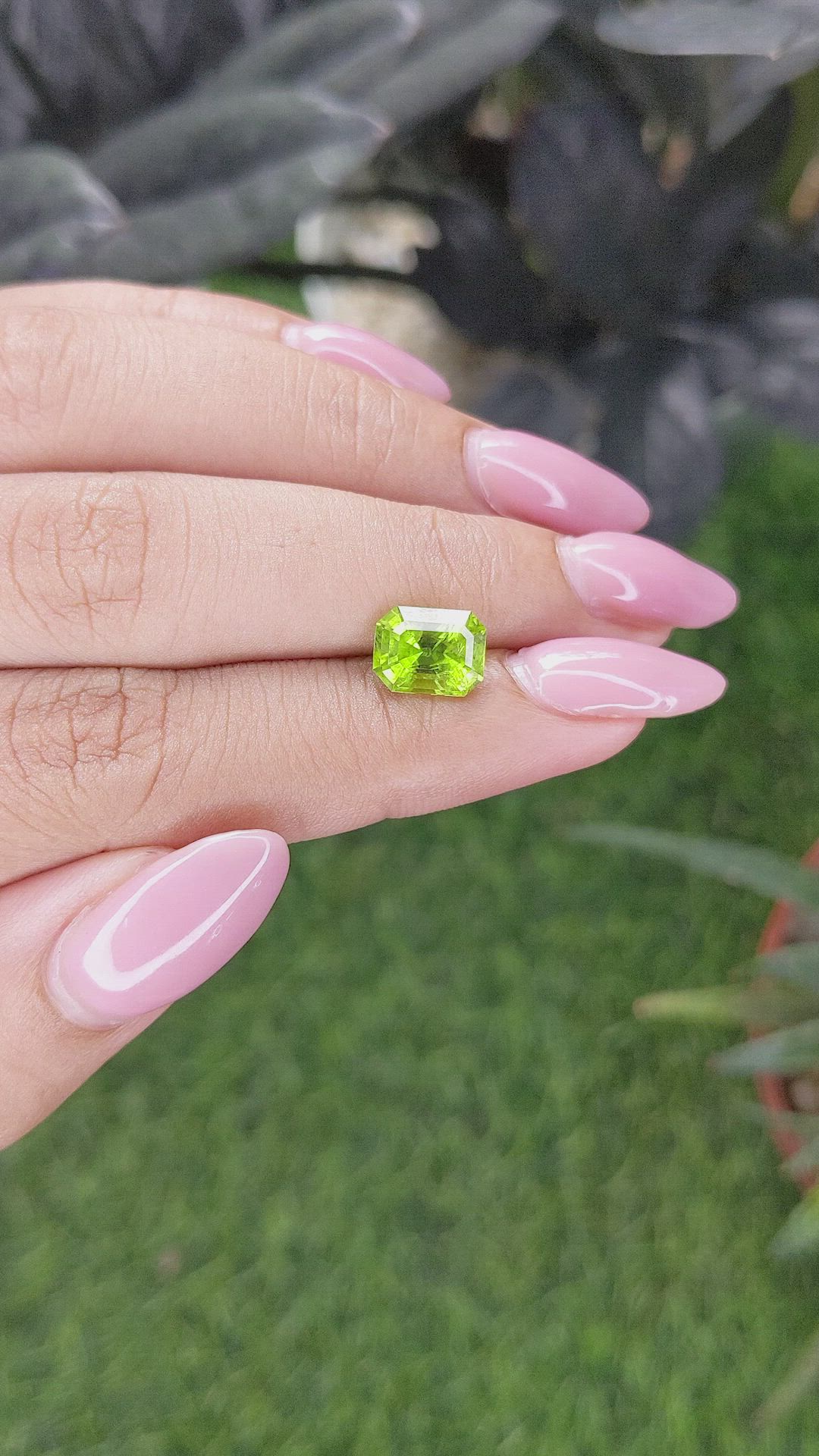 2.38 Ct. Yellowish Green Peridot from Tanzania Size Video