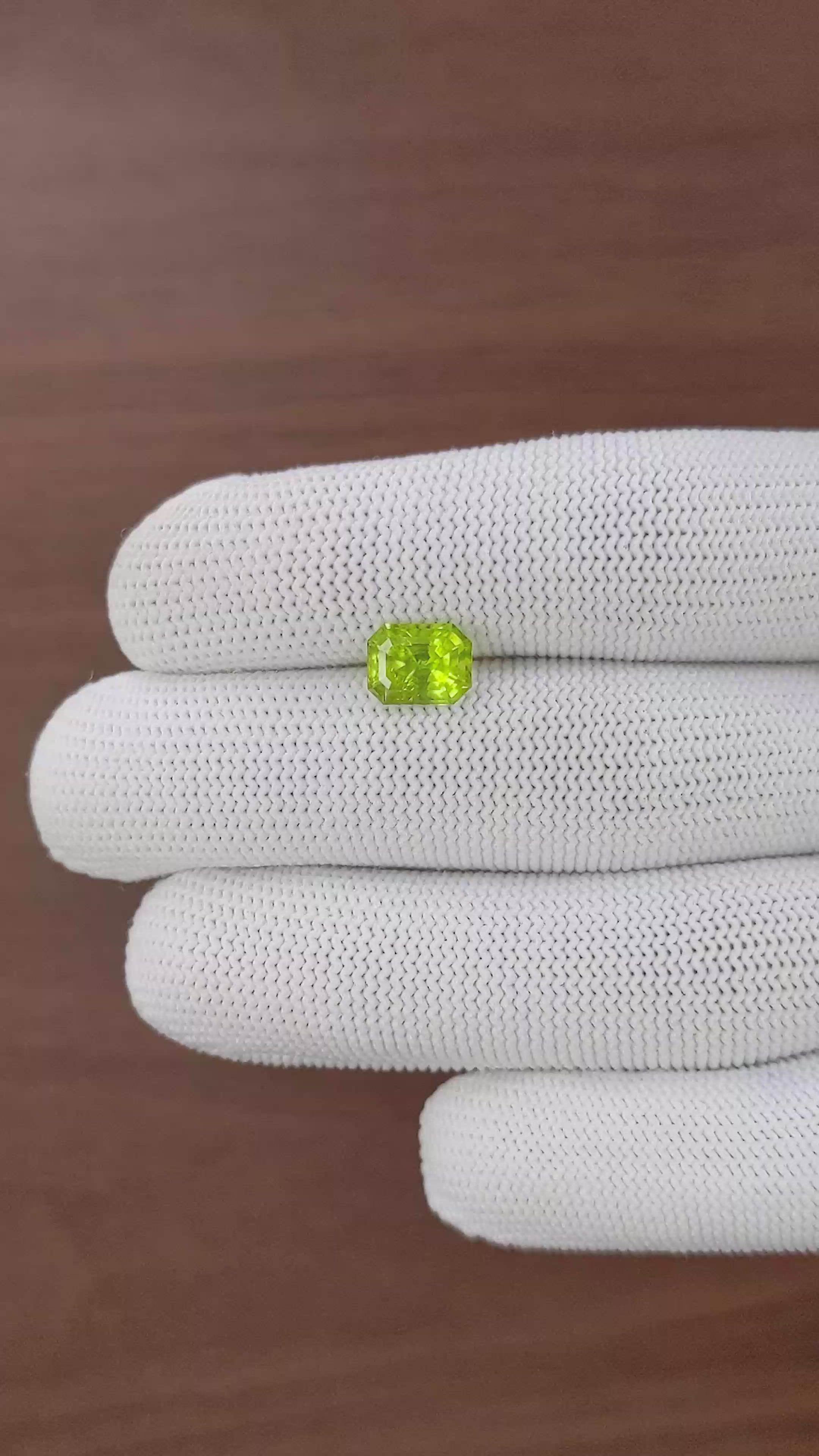 2.38 Ct. Yellowish Green Peridot from Tanzania Size Video