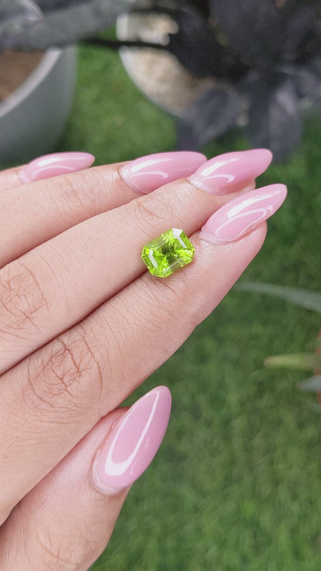 2.38 Ct. Yellowish Green Peridot from Tanzania Size Video