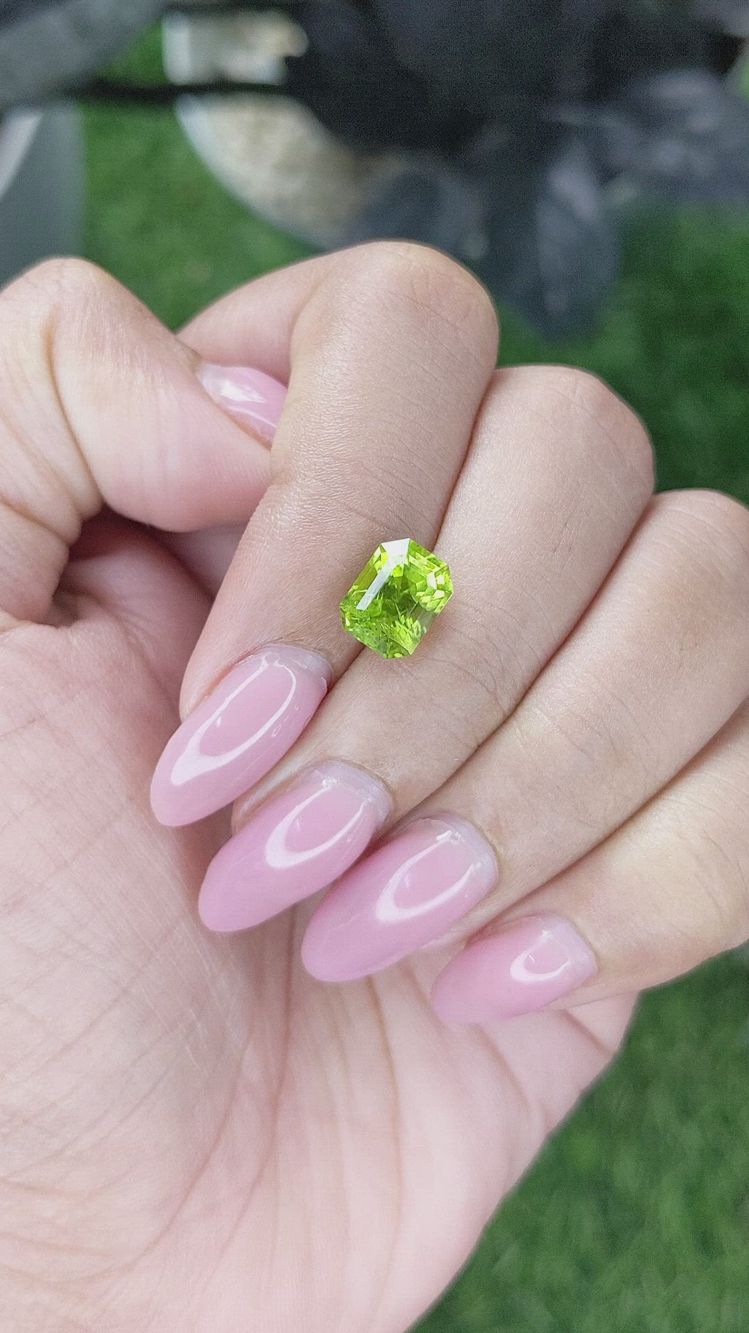 2.38 Ct. Yellowish Green Peridot from Tanzania Size Video