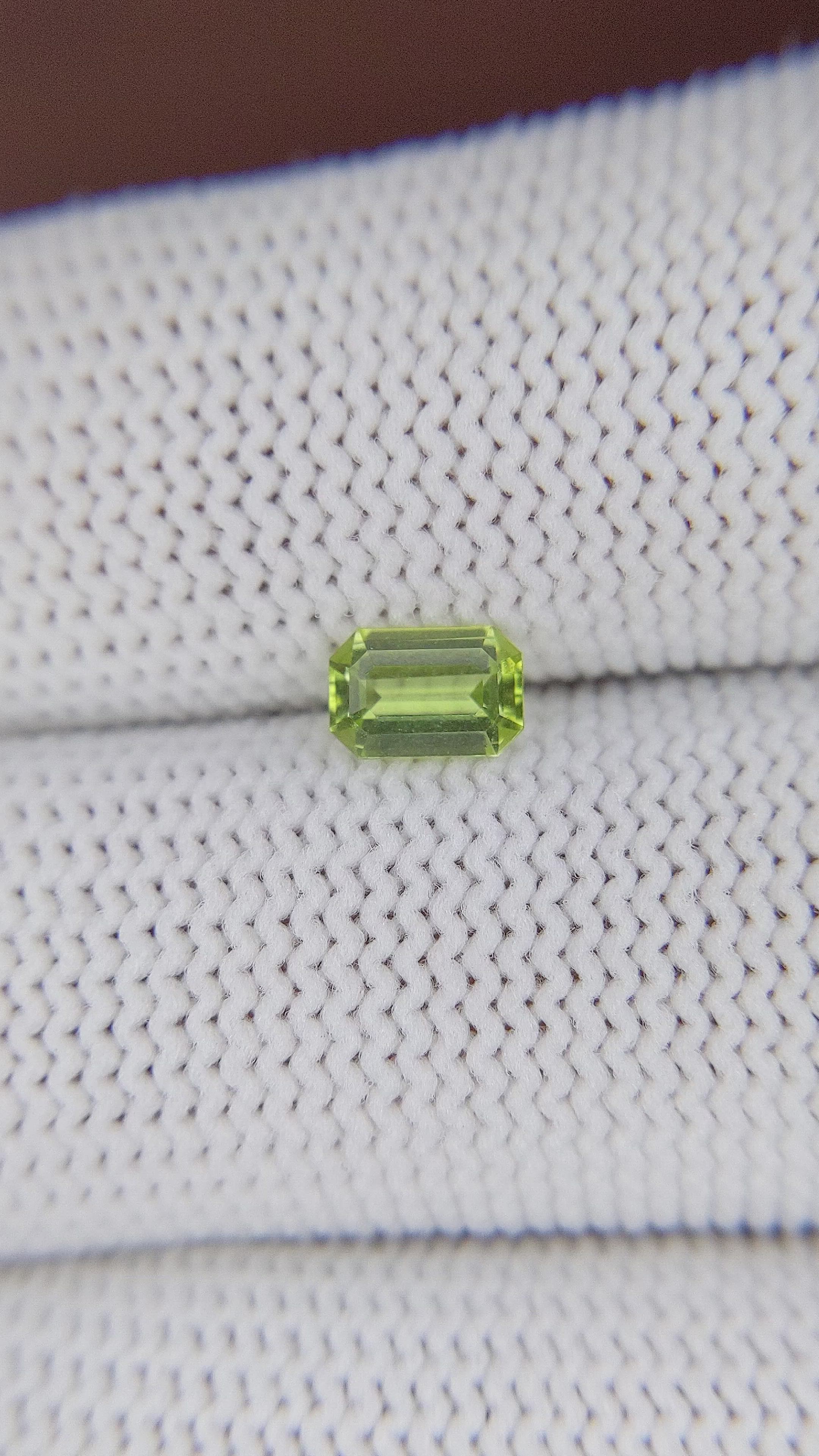0.56 Ct. Green (Lime Green) Peridot from Pakistan Size Video