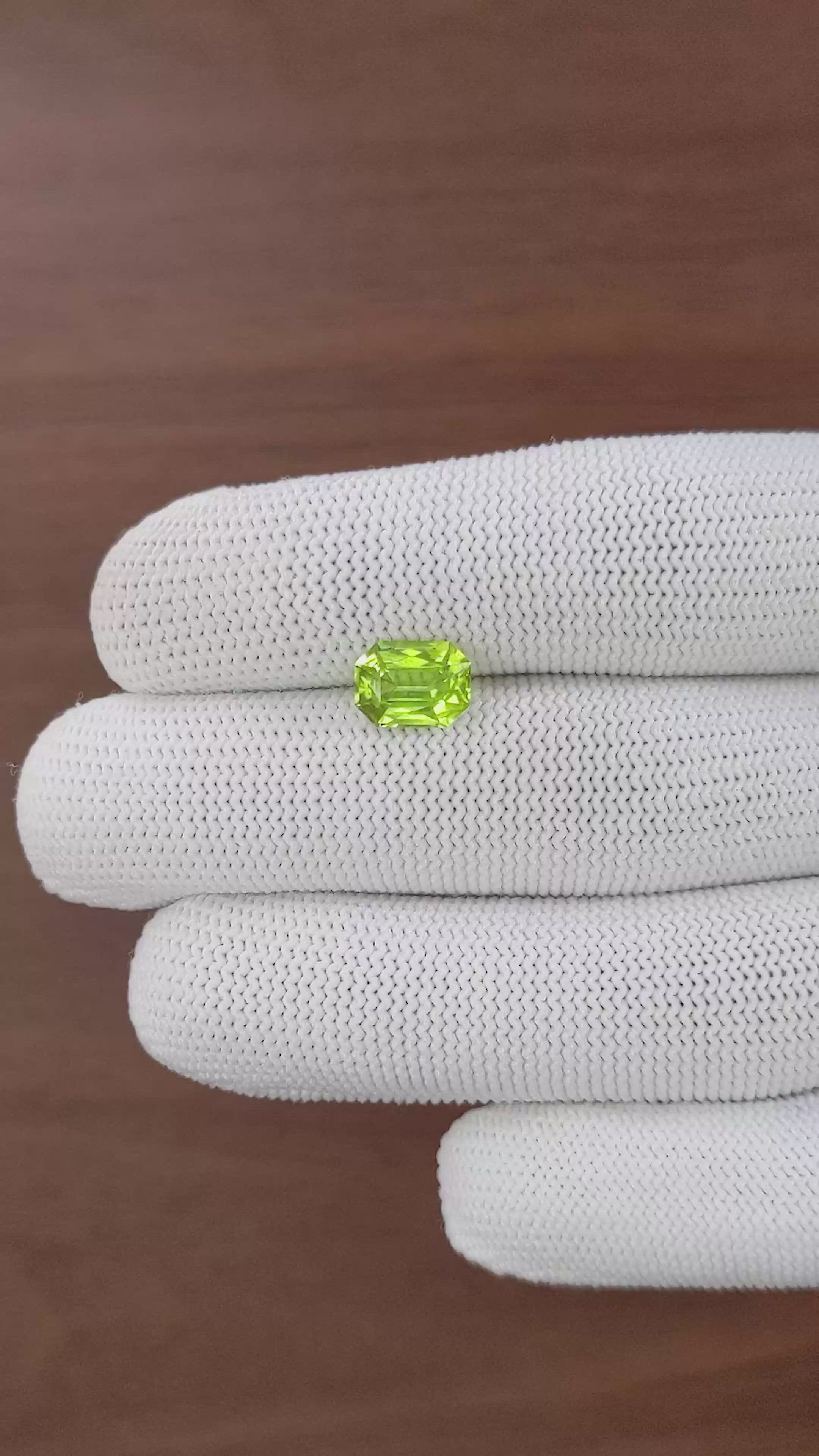 2.19 Ct. Yellowish Green Peridot from Pakistan Size Video