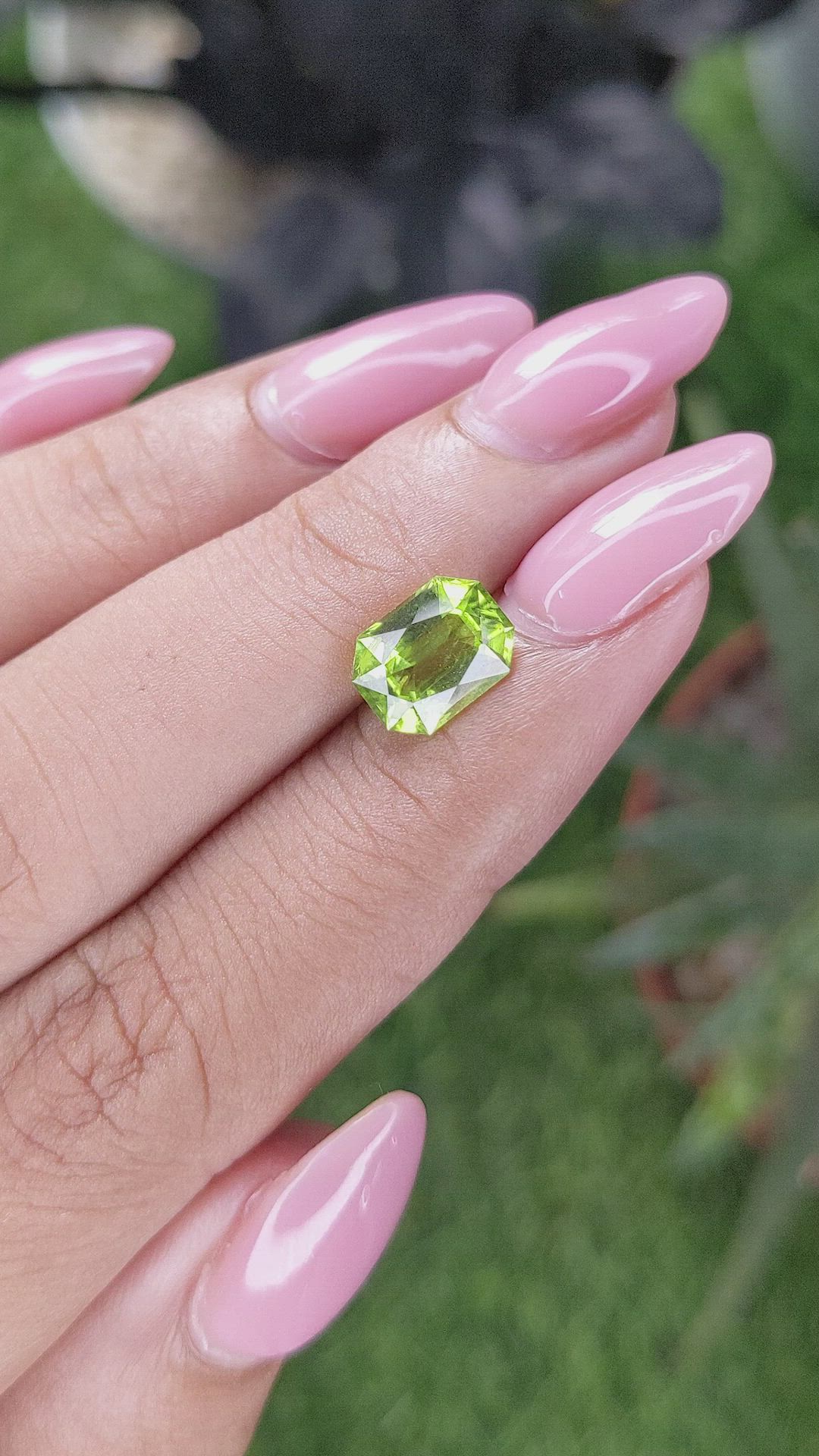 2.19 Ct. Yellowish Green Peridot from Pakistan Size Video