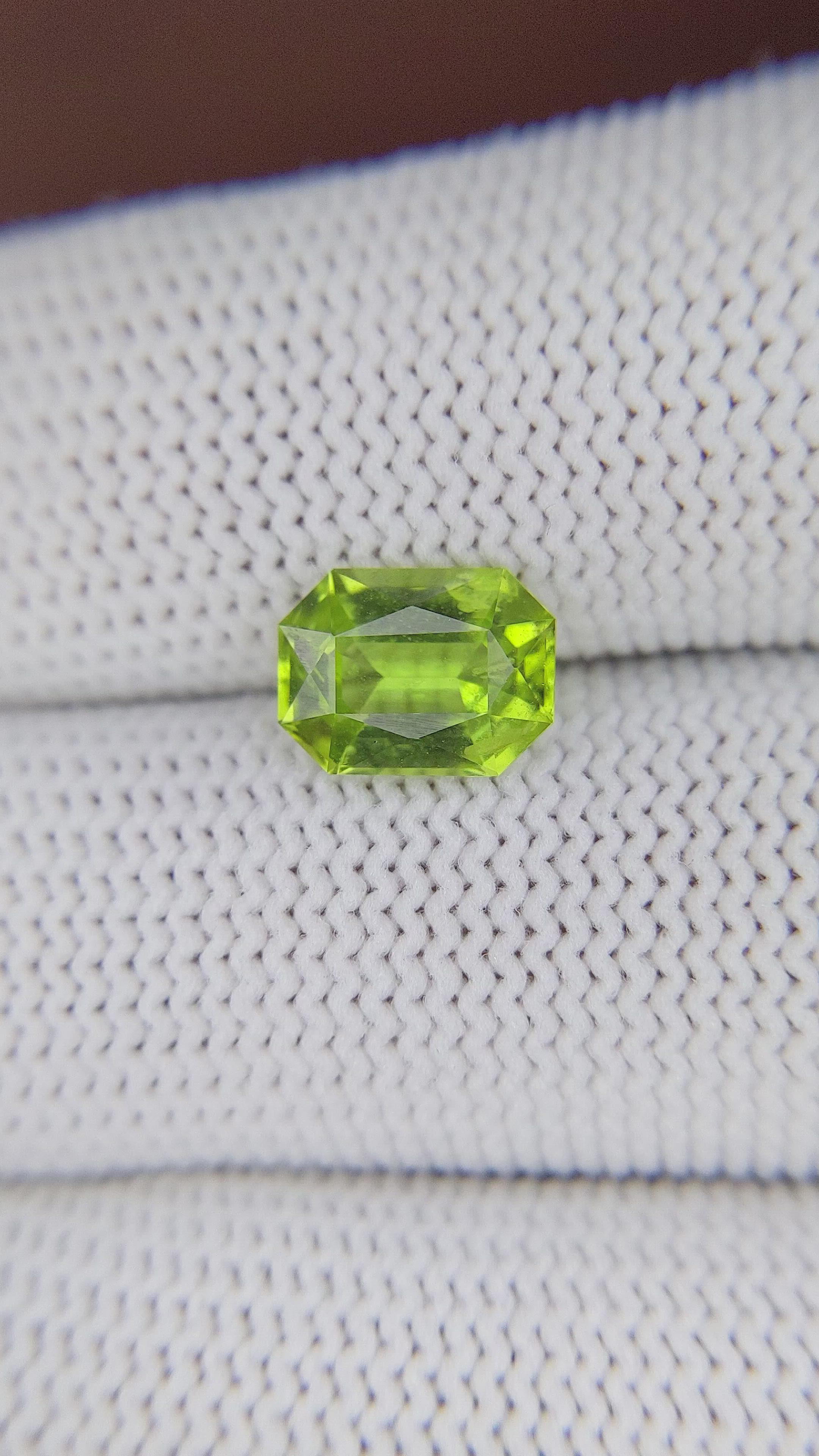 2.19 Ct. Yellowish Green Peridot from Pakistan Size Video