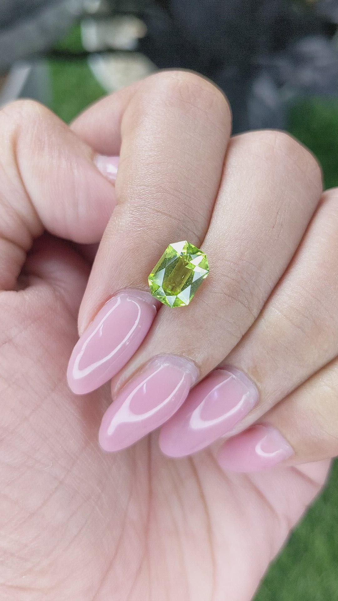 2.19 Ct. Yellowish Green Peridot from Pakistan Size Video