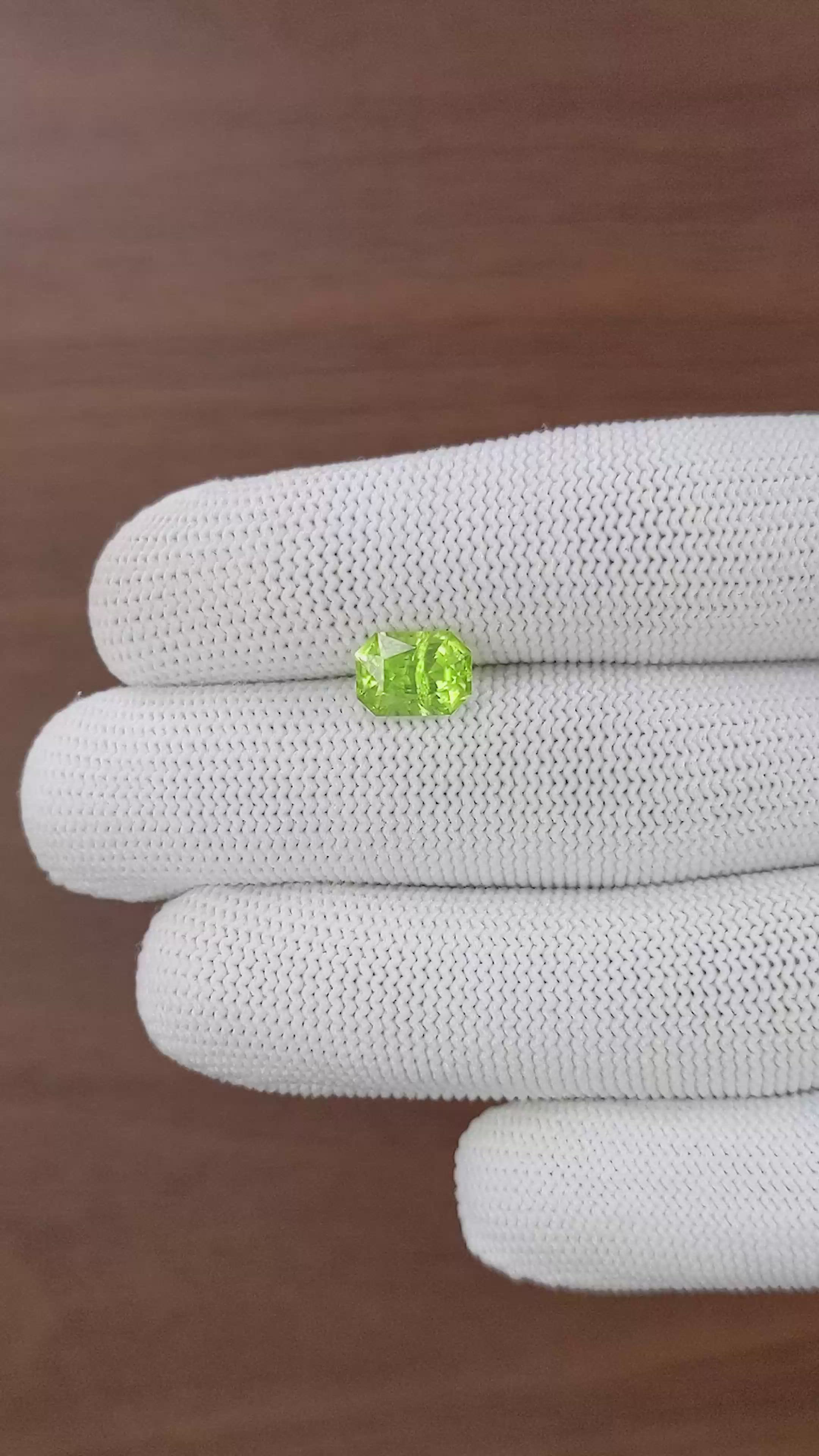 2.33 Ct. Yellowish Green Peridot from Pakistan Size Video