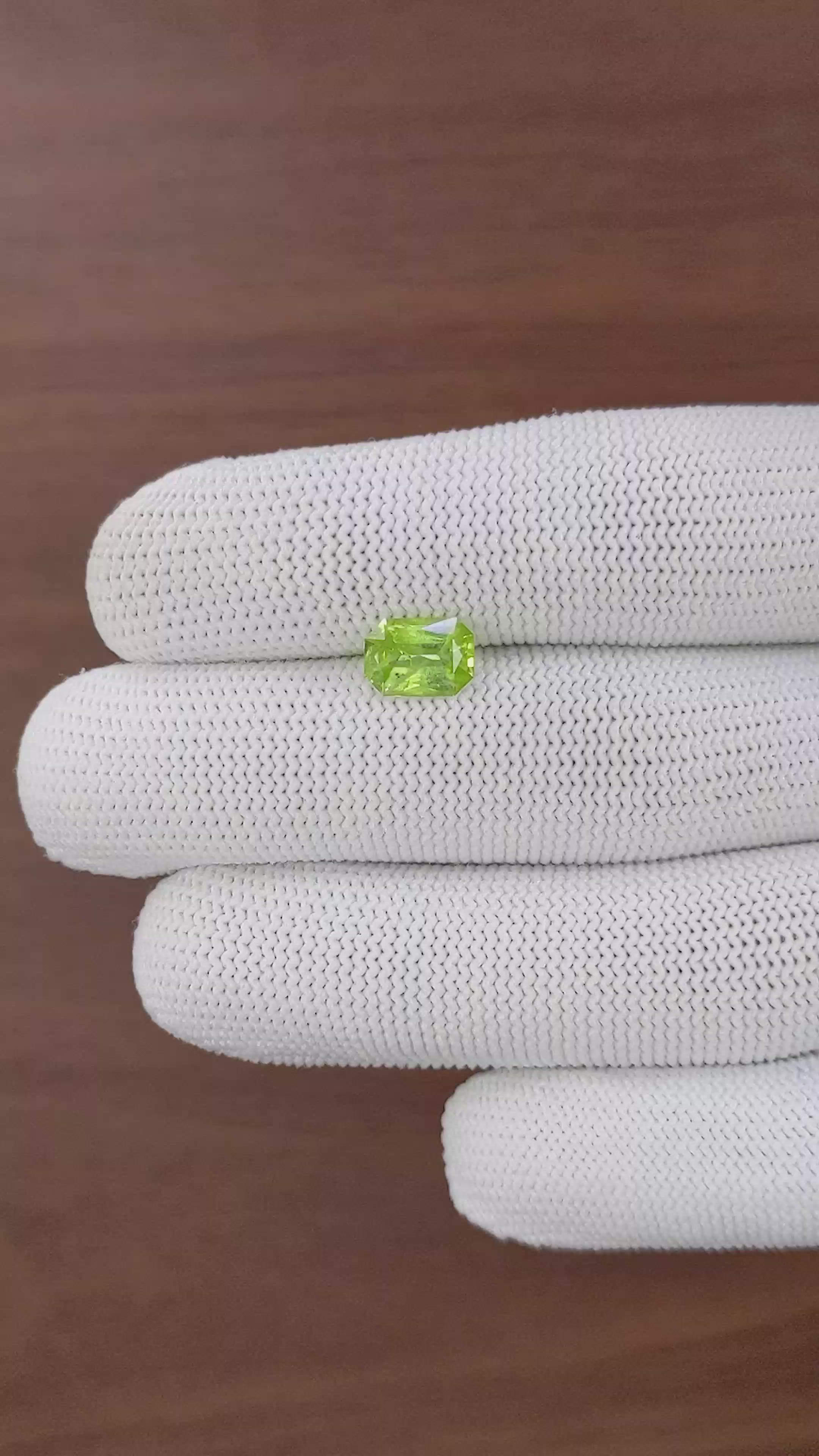 1.48 Ct. Yellowish Green Peridot from Pakistan Size Video