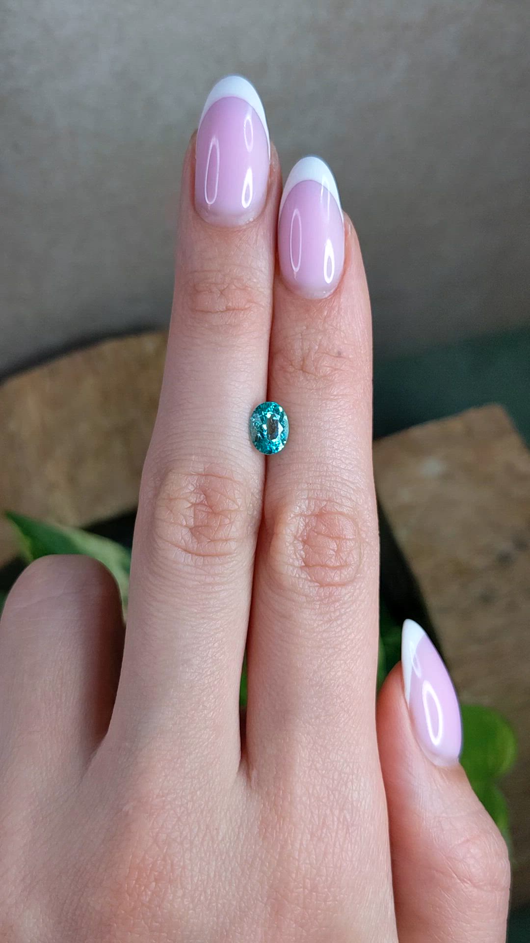 1.17 Ct. Greenish Blue Paraiba Tourmaline from Mozambique Size Video
