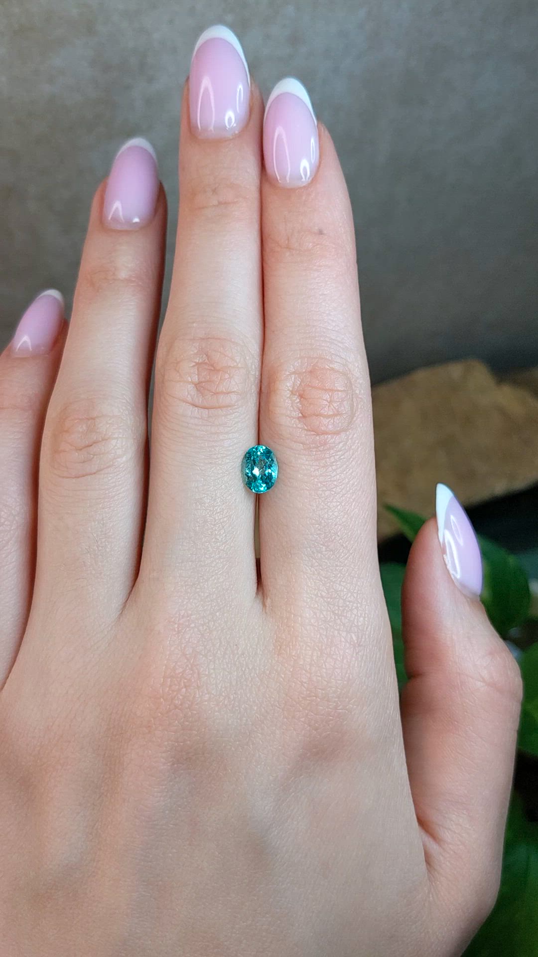 1.17 Ct. Greenish Blue Paraiba Tourmaline from Mozambique Size Video