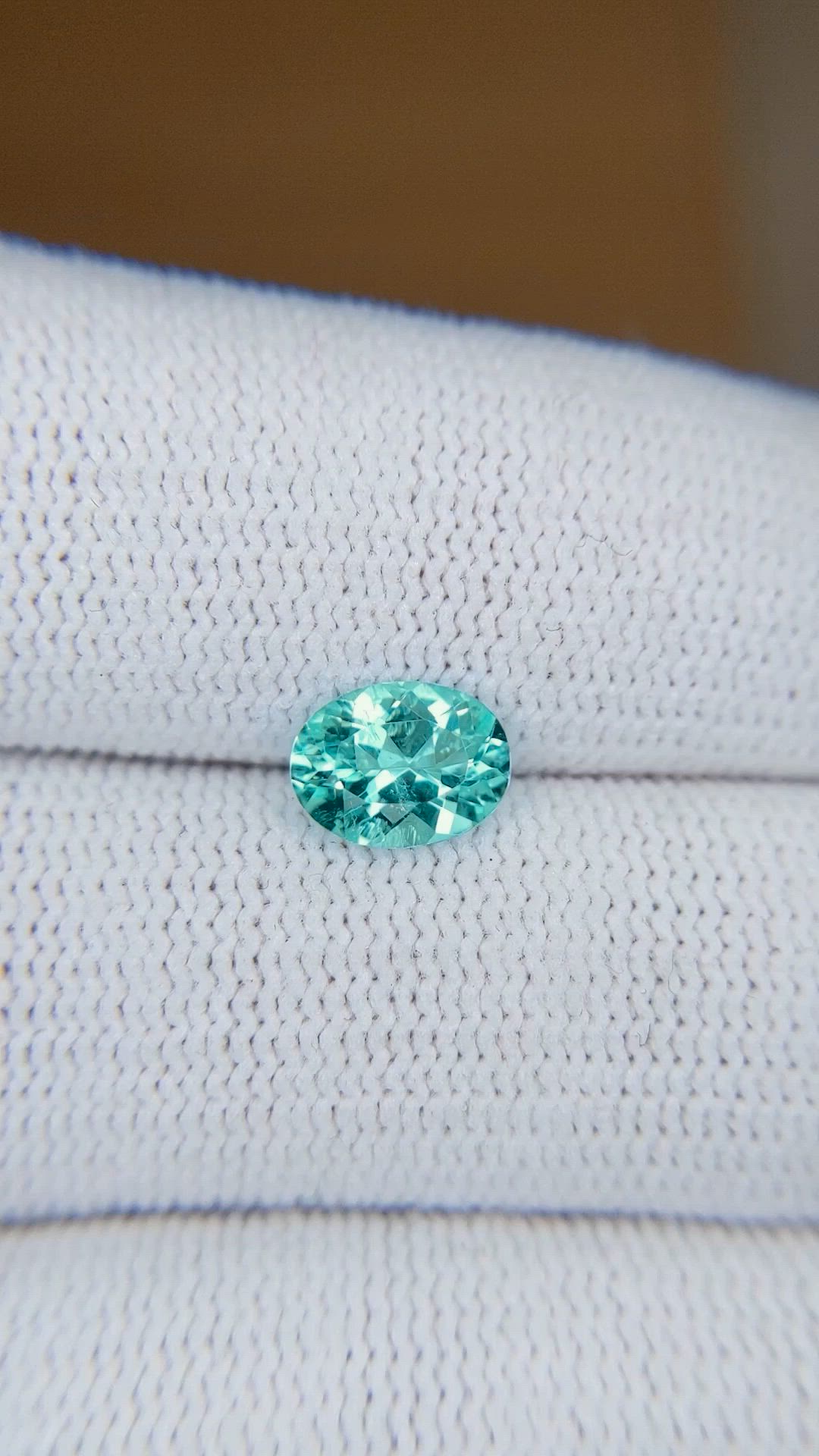 0.97 Ct. Greenish Blue Paraiba Tourmaline from Mozambique Size Video