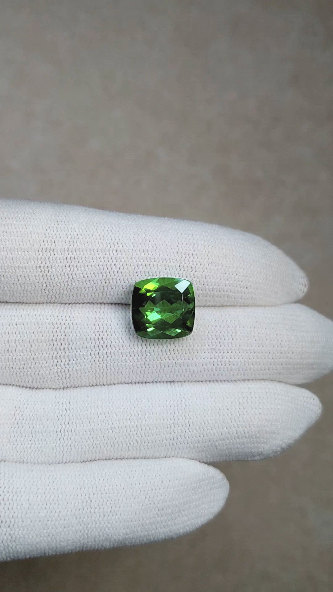 8.24 Ct. Green Tourmaline from Brazil Size Video
