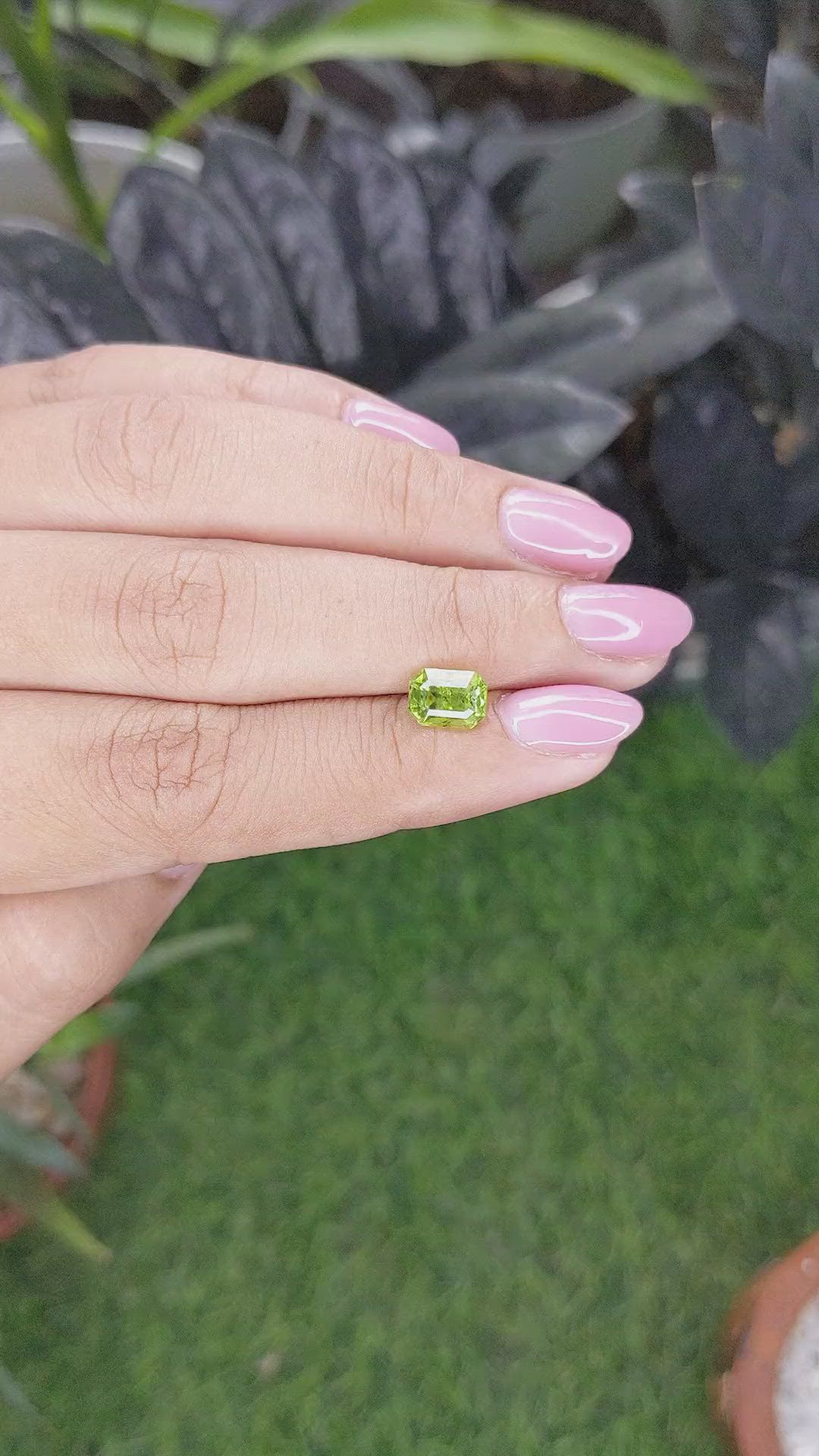1.46 Ct. Yellowish Green Peridot from Pakistan Size Video