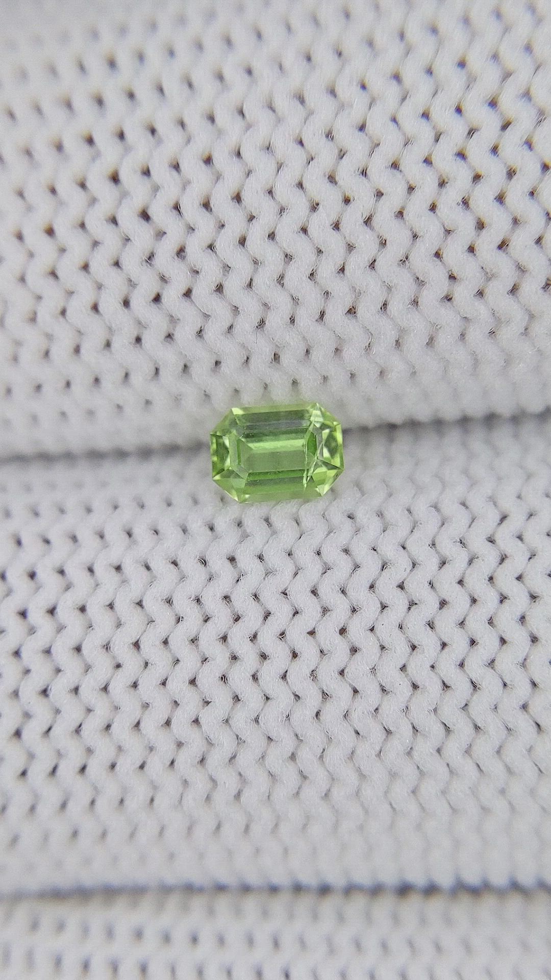 0.31 Ct. Yellowish Green Peridot from Pakistan Size Video