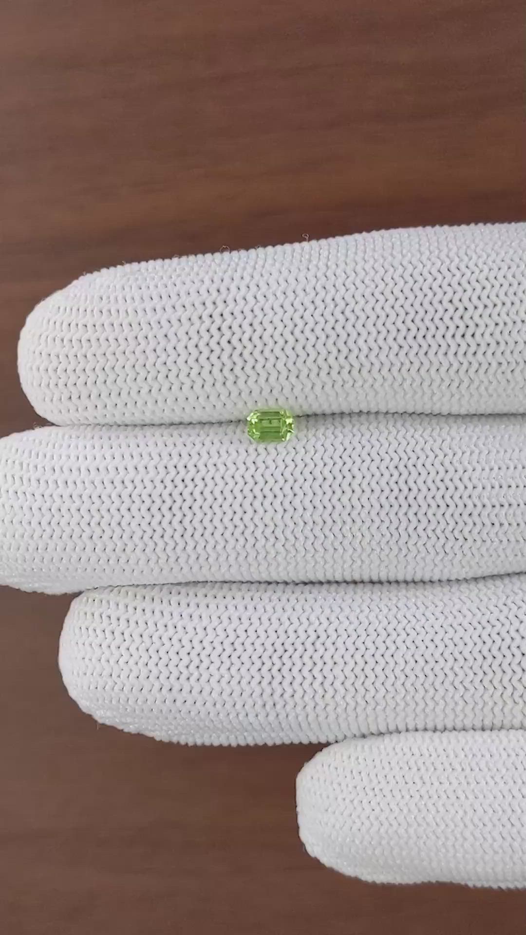 0.31 Ct. Yellowish Green Peridot from Pakistan Size Video
