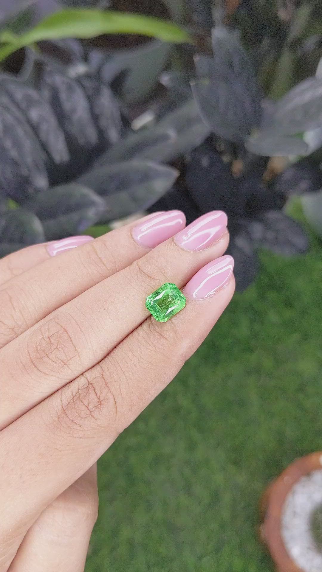 2.40 Ct. Tsavorite Garnet from Tanzania Size Video