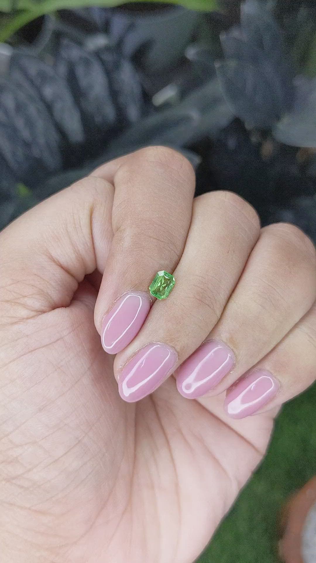 0.55 Ct. Tsavorite Garnet from Tanzania Size Video
