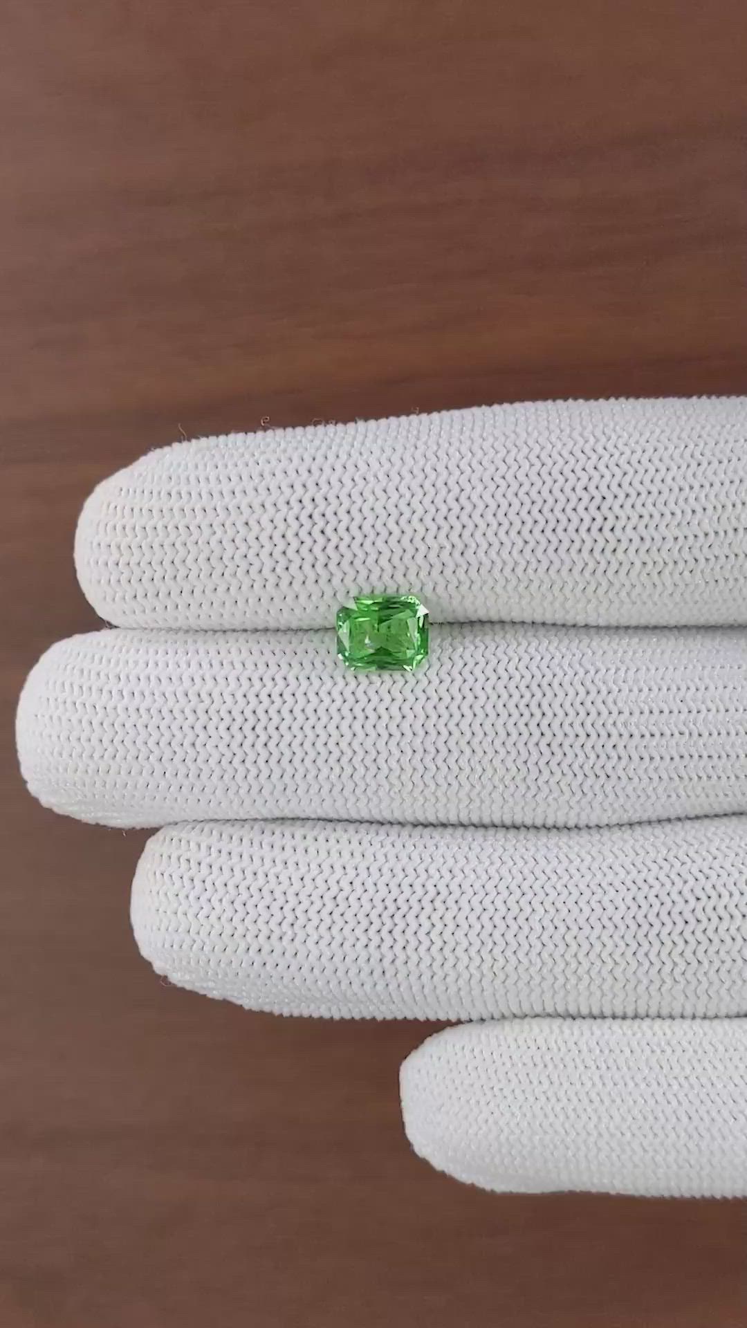 1.70 Ct. Tsavorite Garnet from Tanzania Size Video