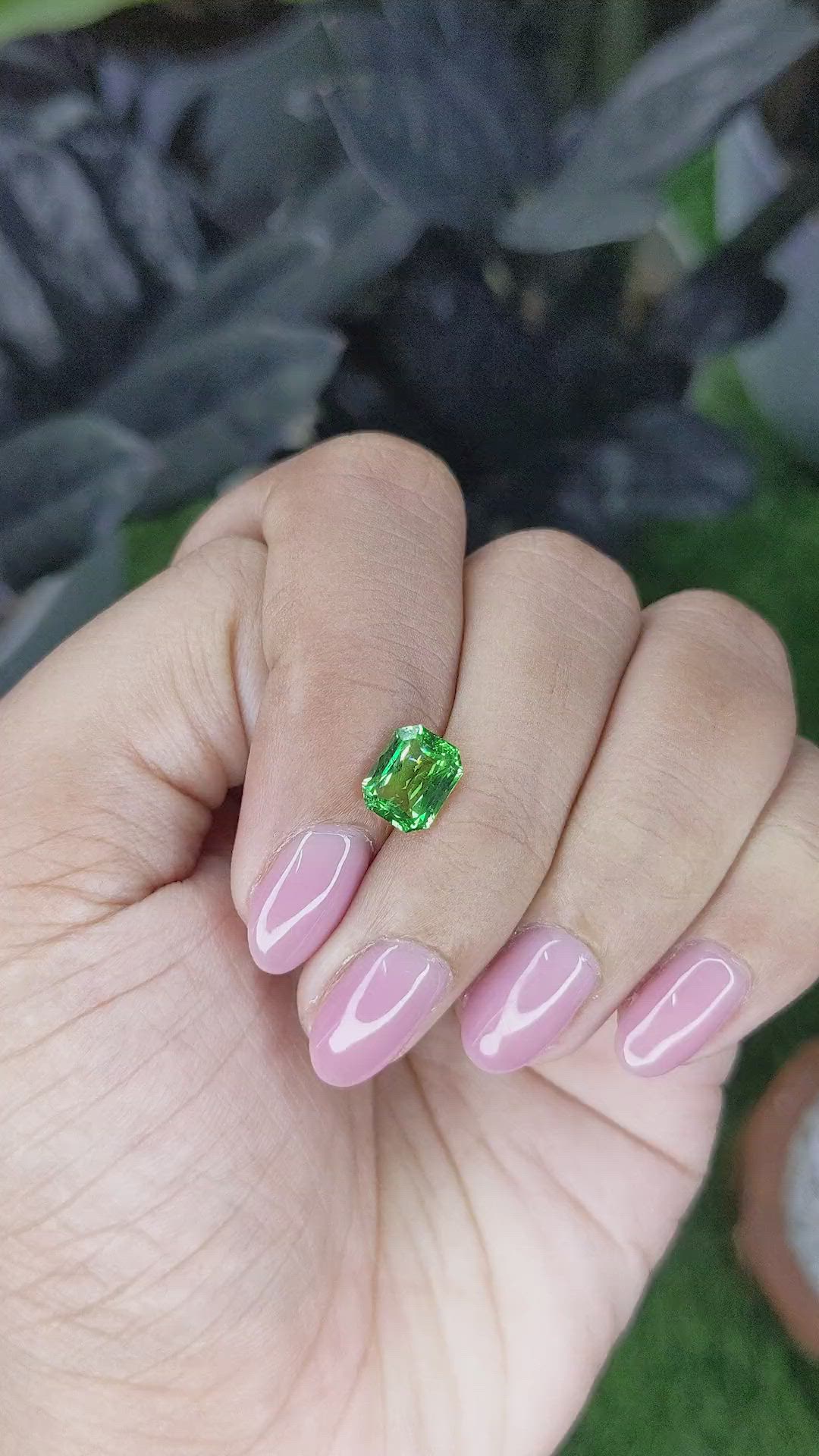1.70 Ct. Tsavorite Garnet from Tanzania Size Video