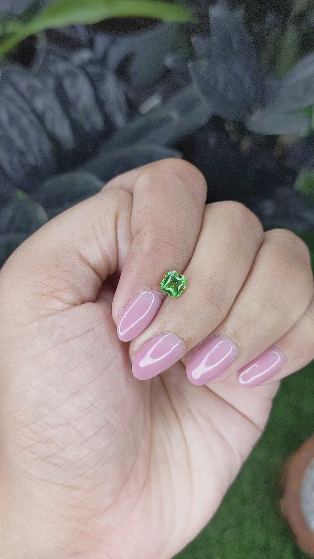 0.89 Ct. Tsavorite Garnet from Tanzania Size Video