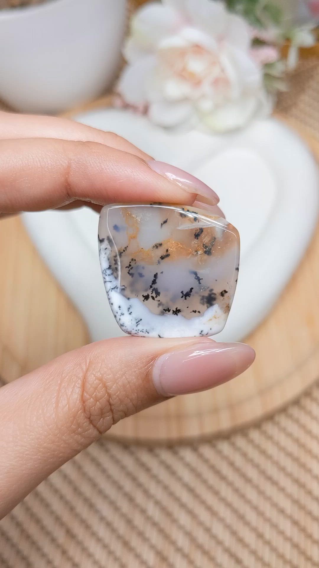 31.16 Ct. Multi Color Cabochon Agate from Madagascar Size Video