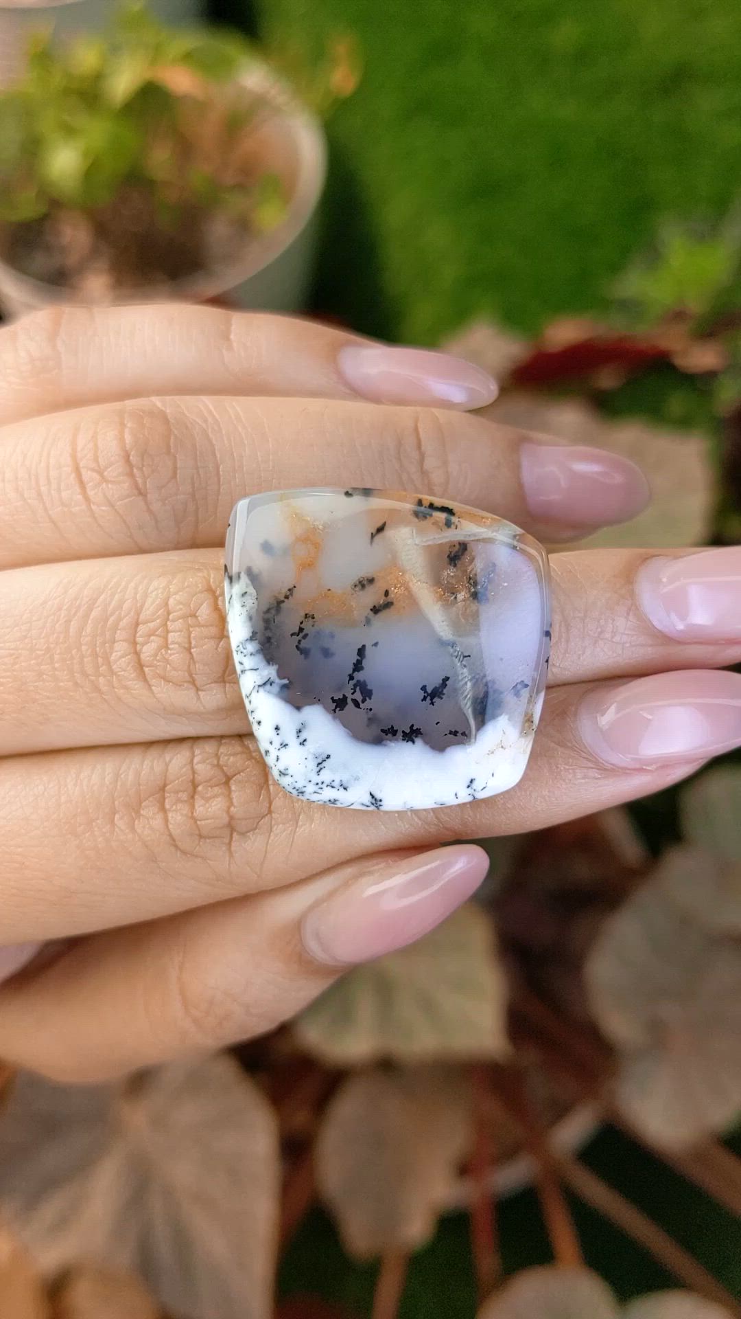 31.16 Ct. Multi Color Cabochon Agate from Madagascar Size Video