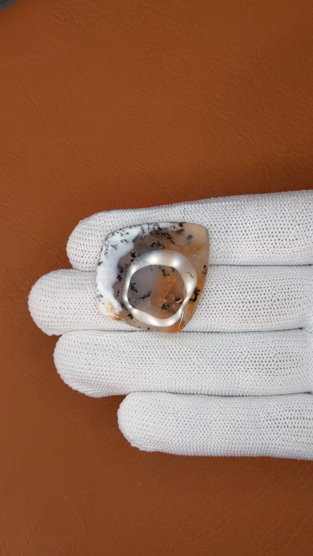 31.16 Ct. Multi Color Cabochon Agate from Madagascar Size Video