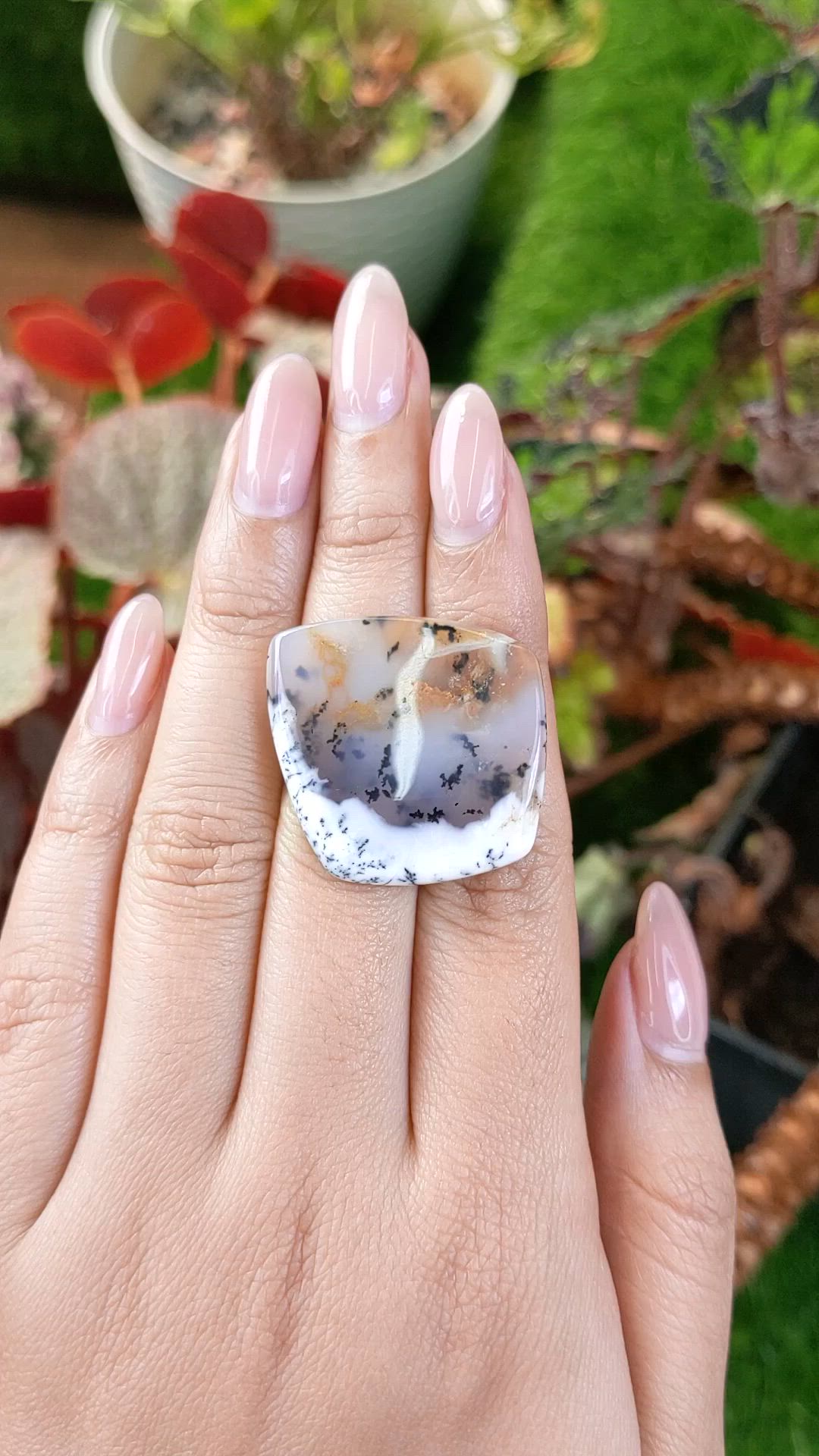 31.16 Ct. Multi Color Cabochon Agate from Madagascar Size Video