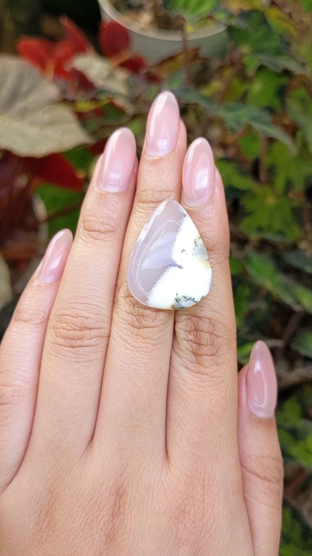 22.78 Ct. Multi Color Cabochon Agate from Madagascar Size Video