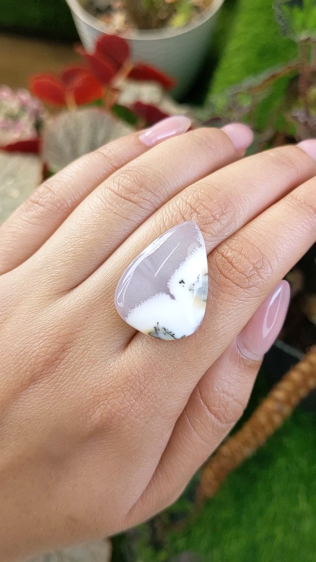 22.78 Ct. Multi Color Cabochon Agate from Madagascar Size Video