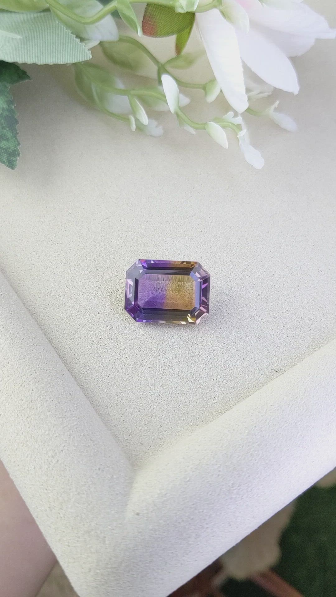 15.13 Ct. Bi Color Ametrine from Ceylon (Sri Lanka) Size Video
