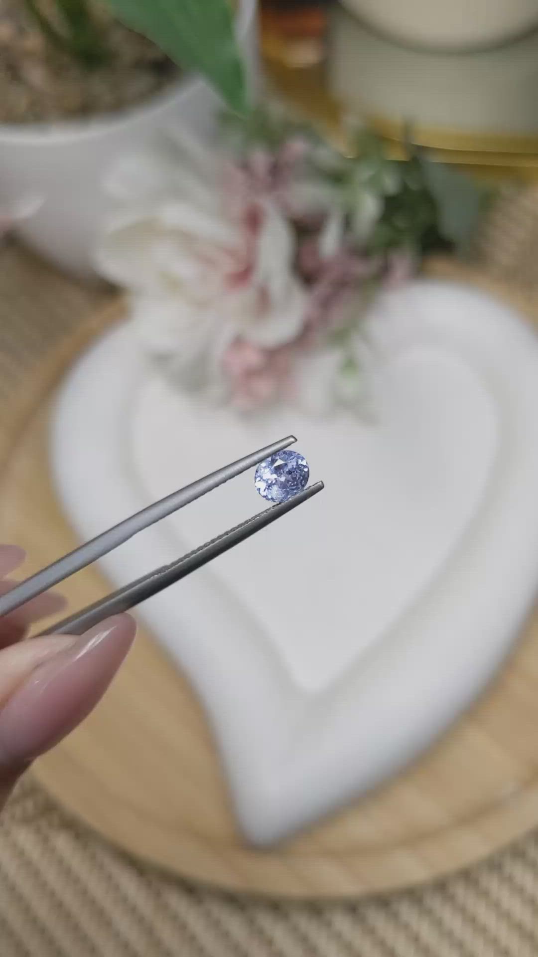 0.68 Ct. Blue Spinel from Ceylon (Sri Lanka) Size Video